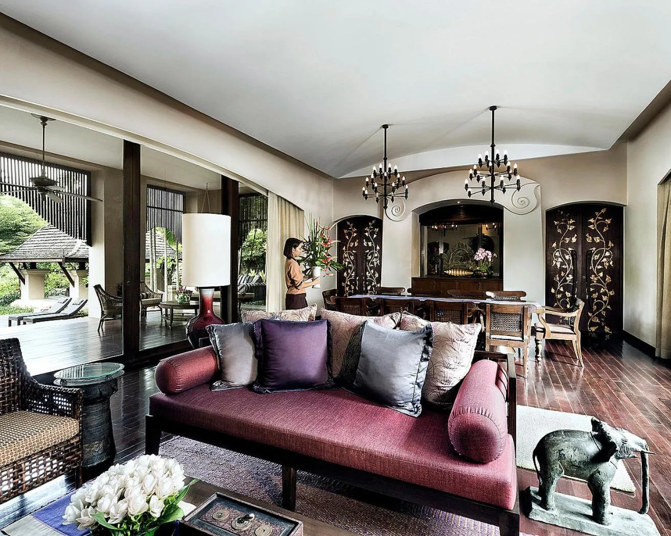 Living room in Four Seasons Resort Chiang Mai