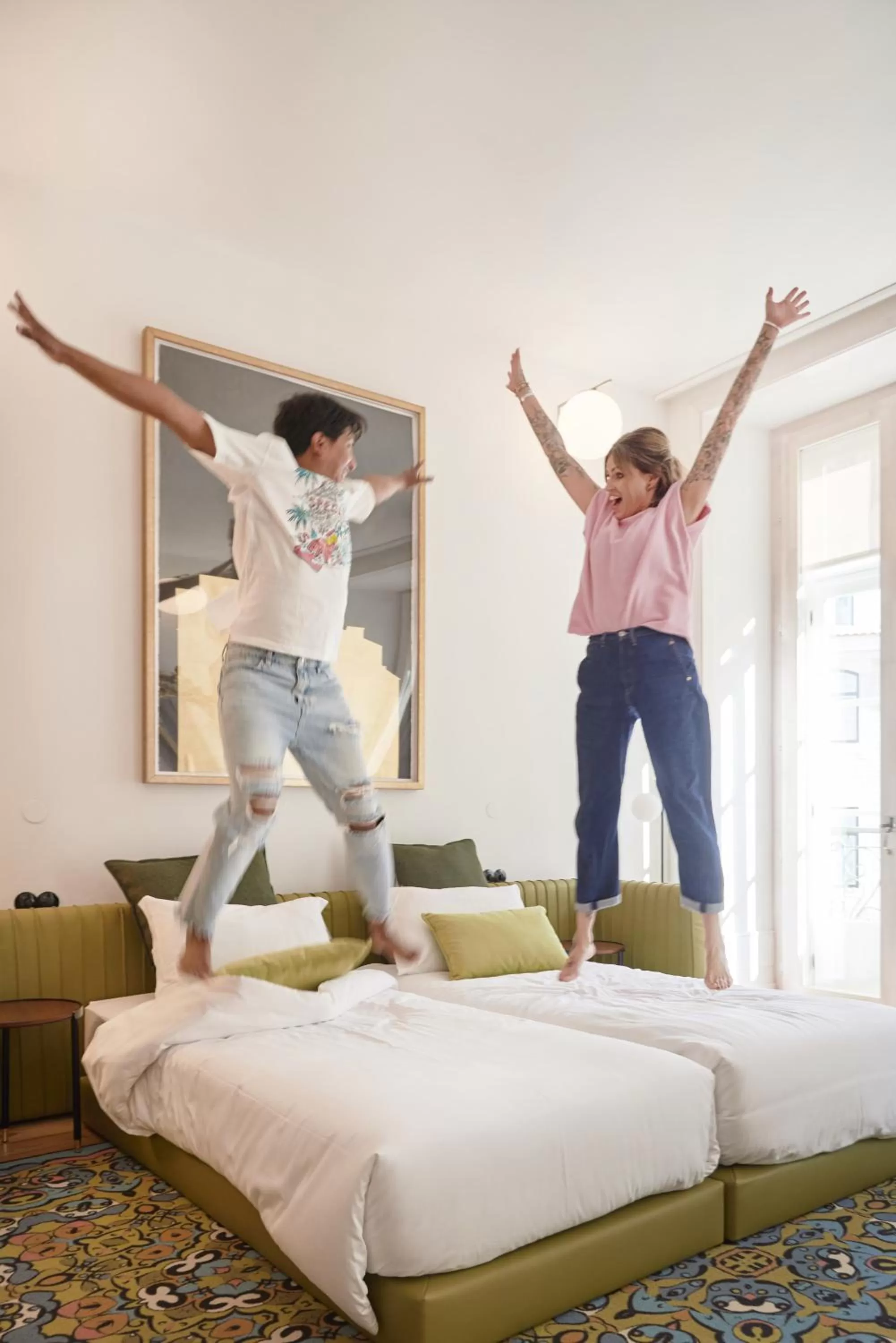 Bed in Cais Urban Lodge