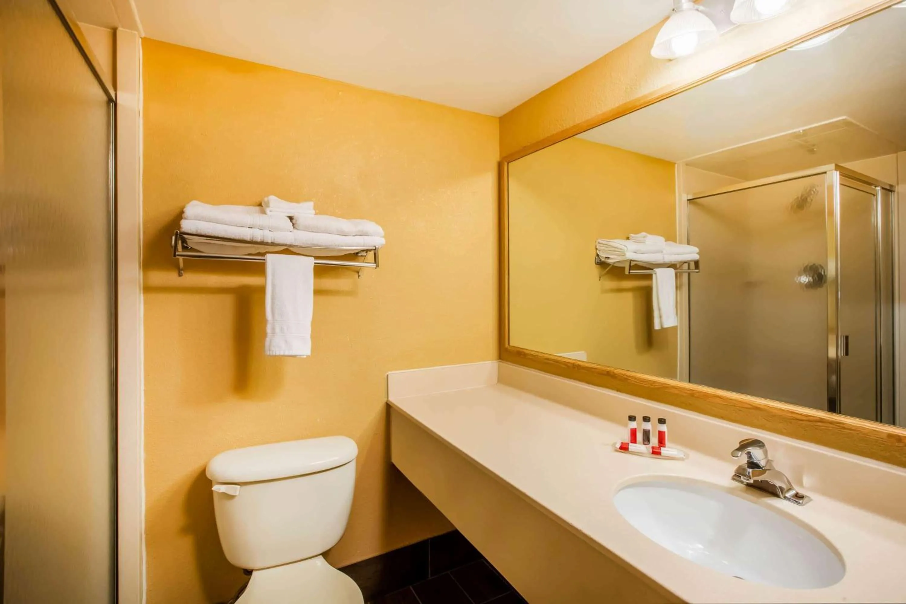 Bathroom in Super 8 by Wyndham Lawrence KU