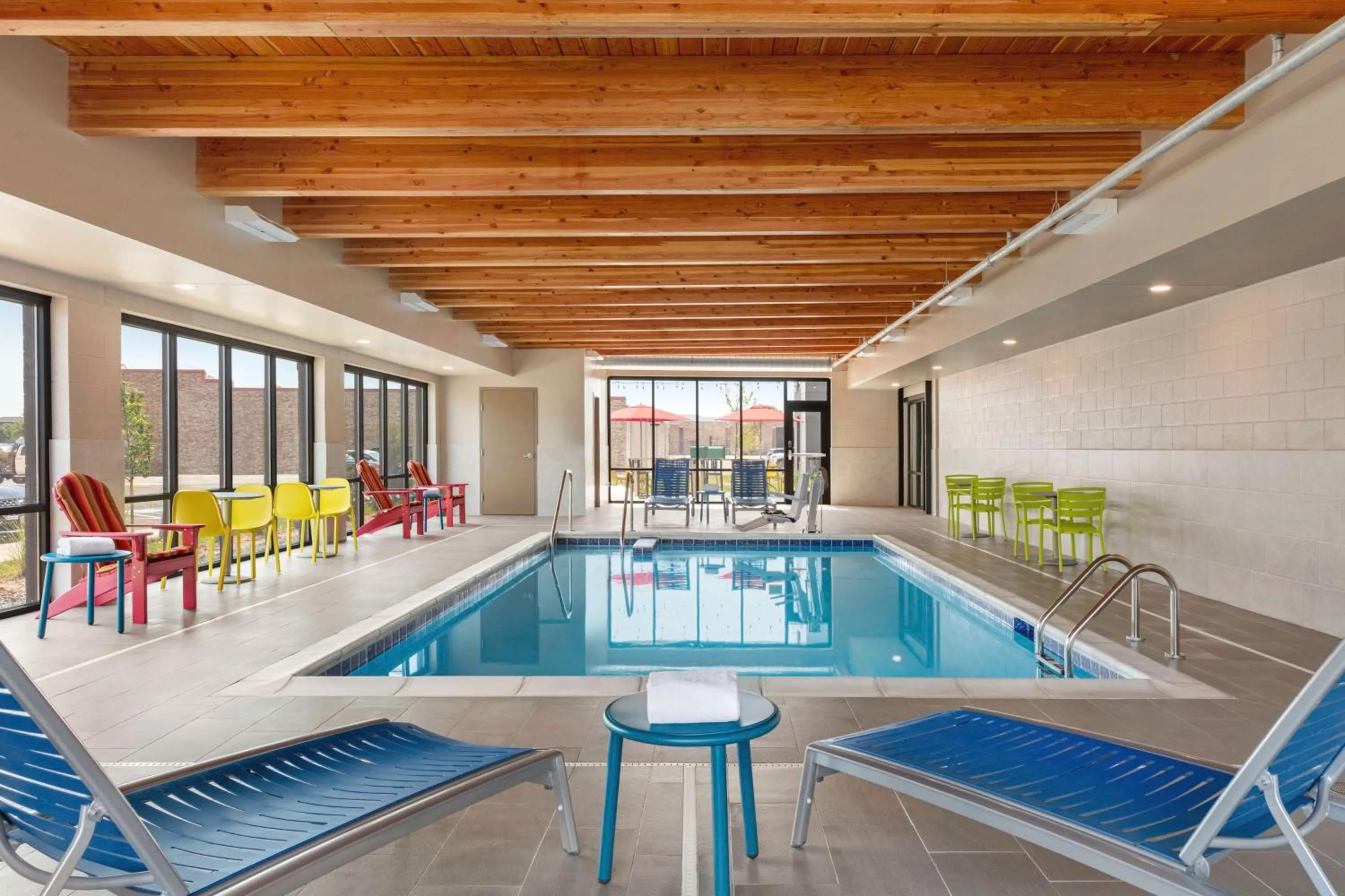 Pool view in Home2 Suites By Hilton Milwaukee West
