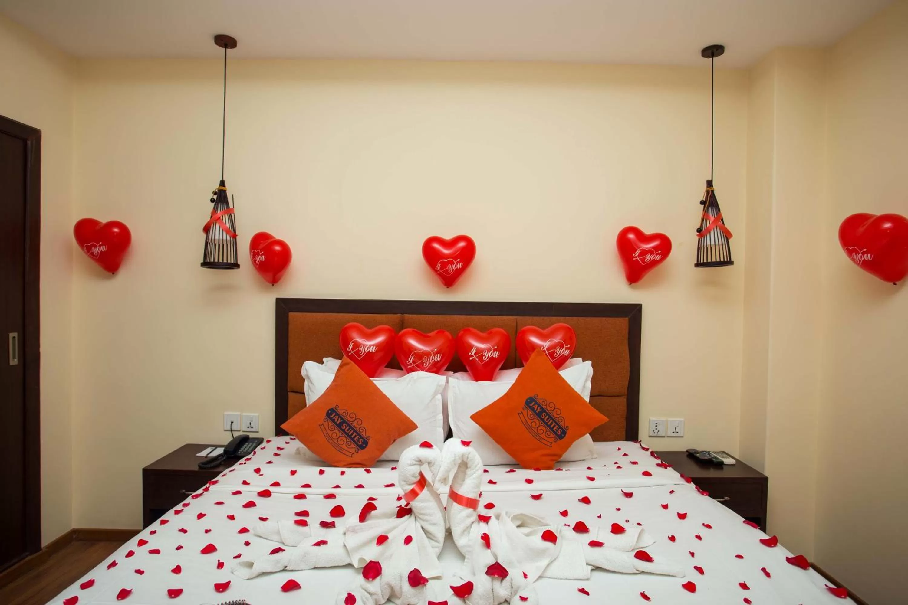 Bed in Hotel Jay Suites