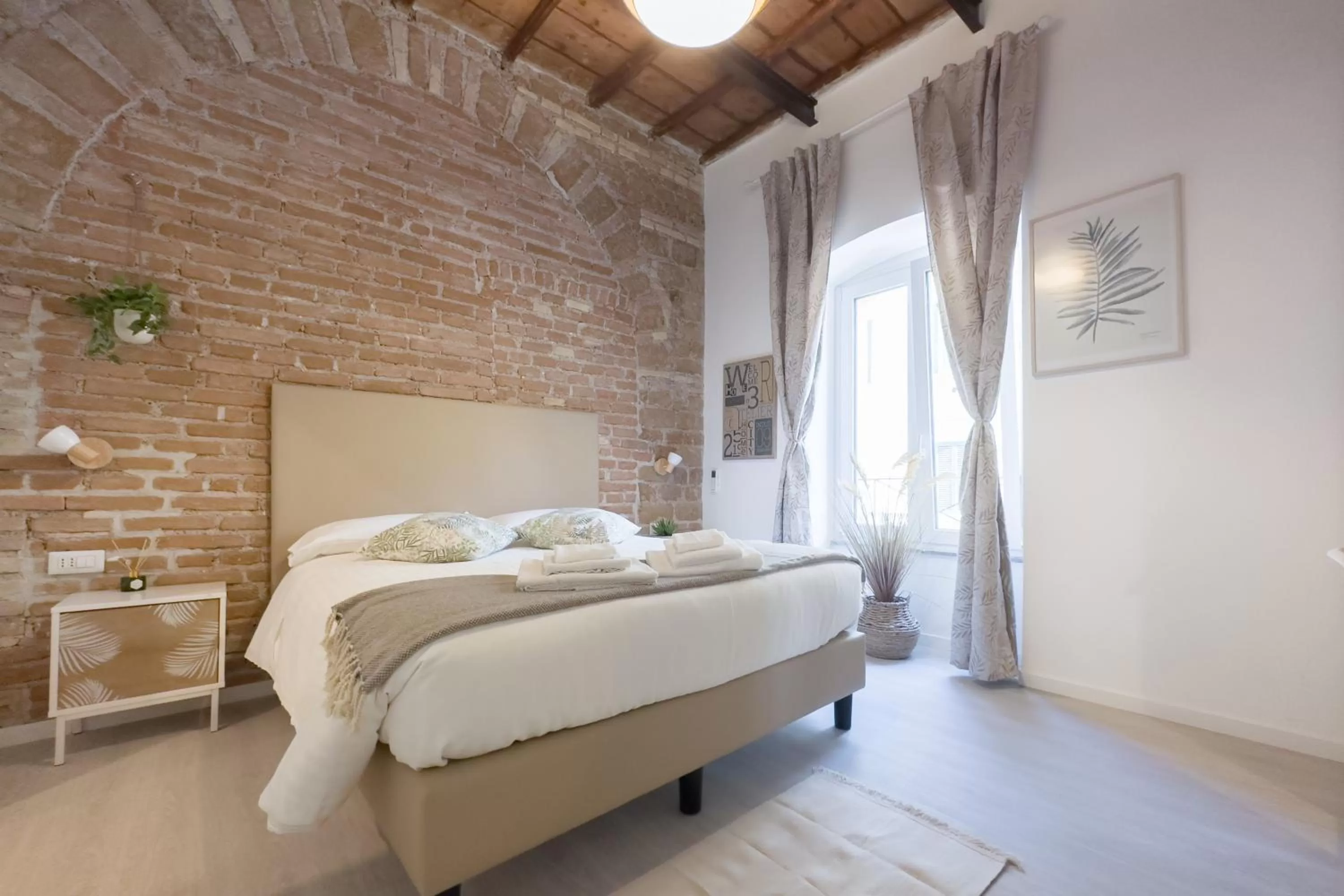 Bed in White Ostilia B&B