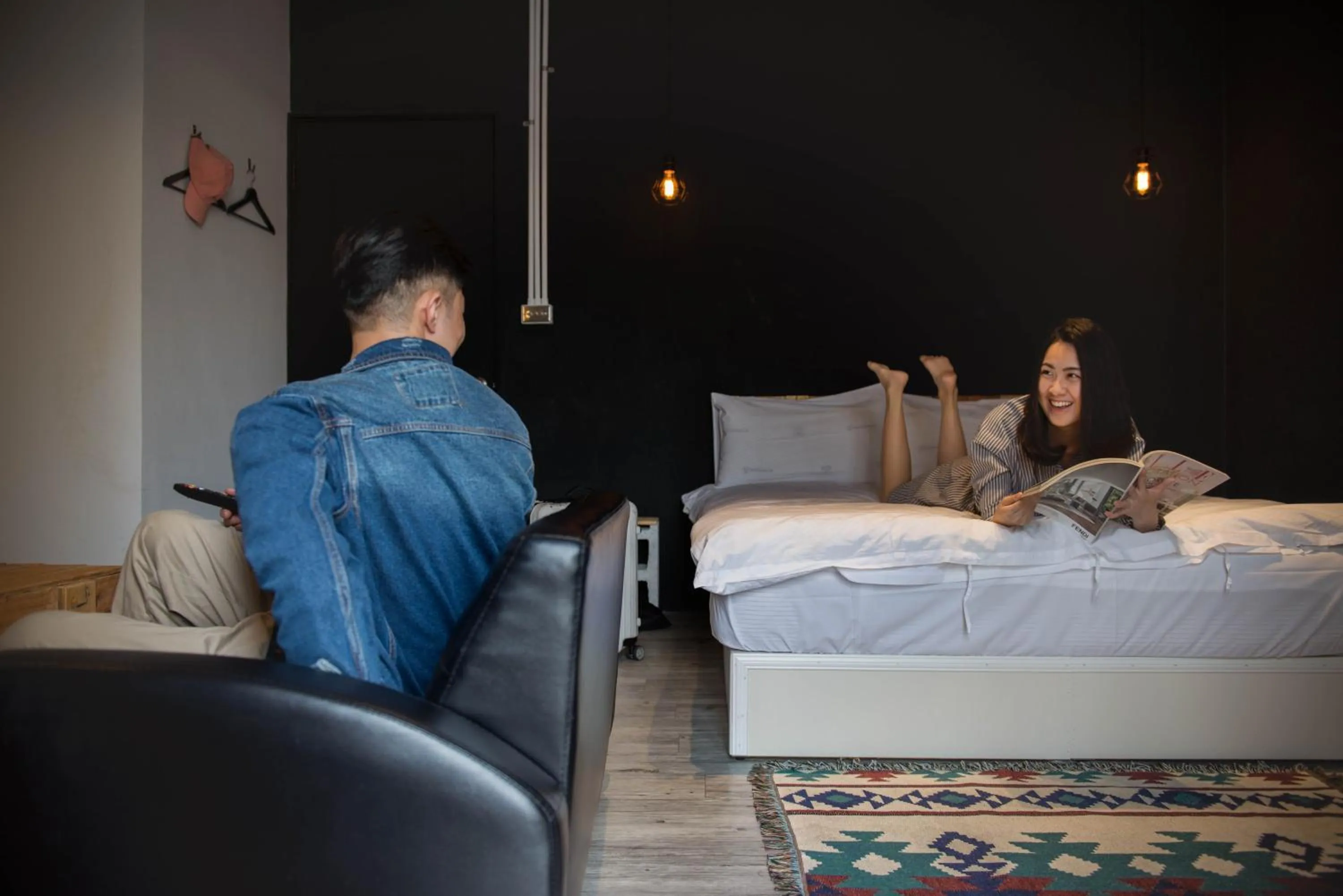 Bed in 被愛咖啡小旅館 Birdeye Garden