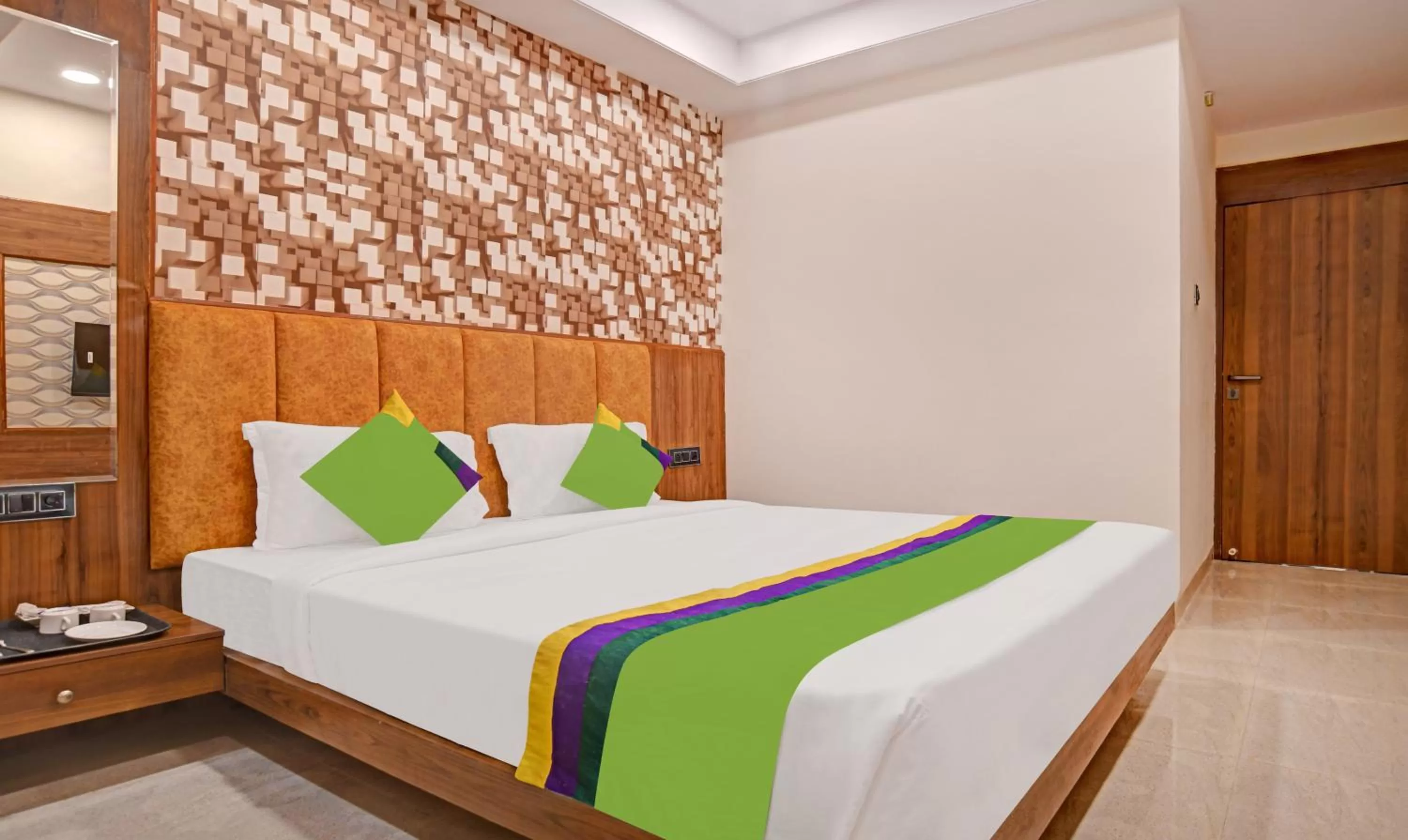 Bedroom, Bed in Treebo Merit