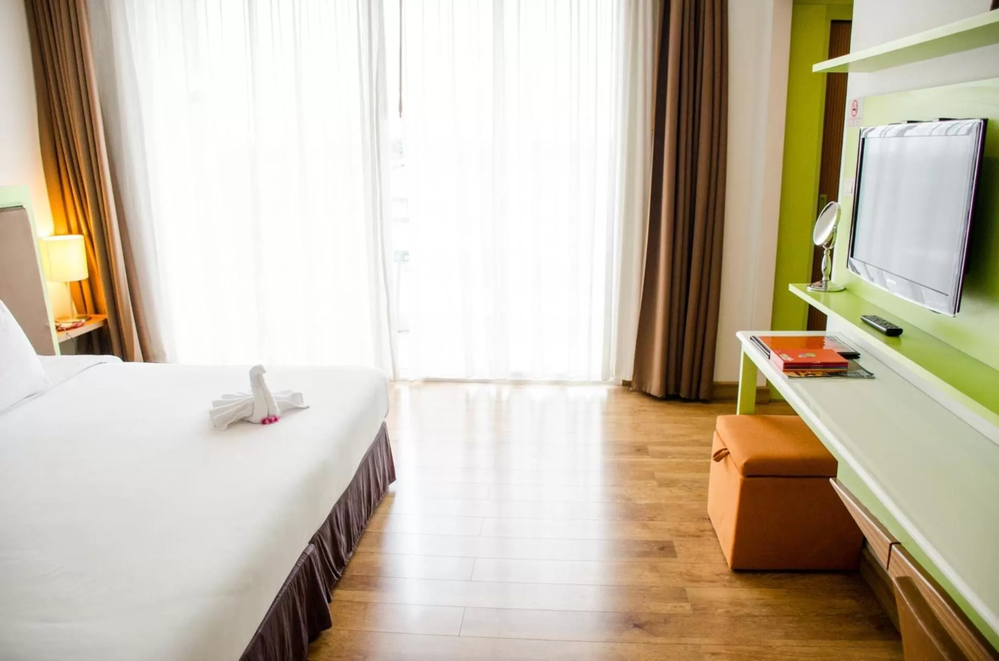 Bed in Prajaktra Design Hotel