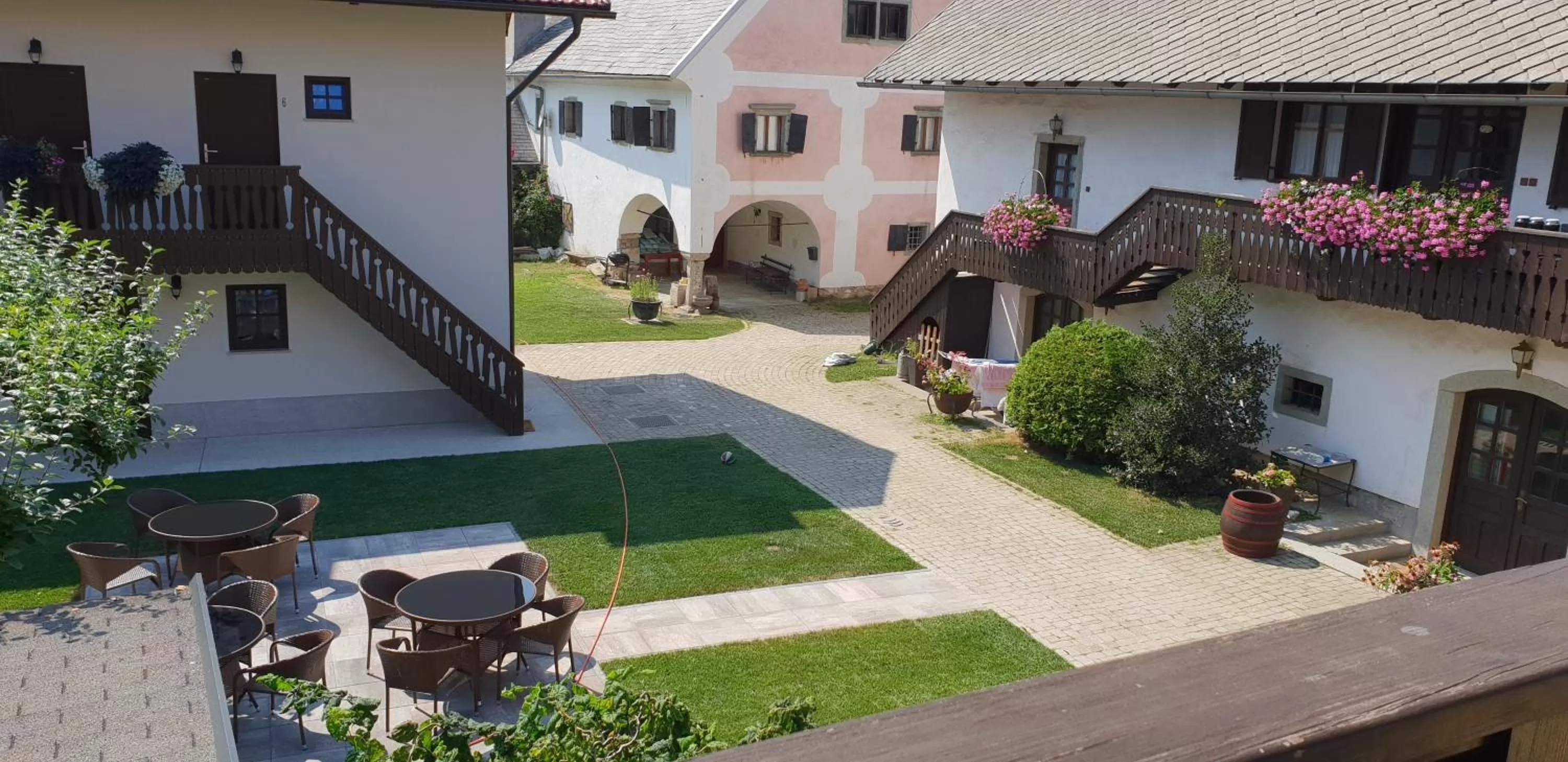 Garden view in B&B Vidmar, Lesce-Bled