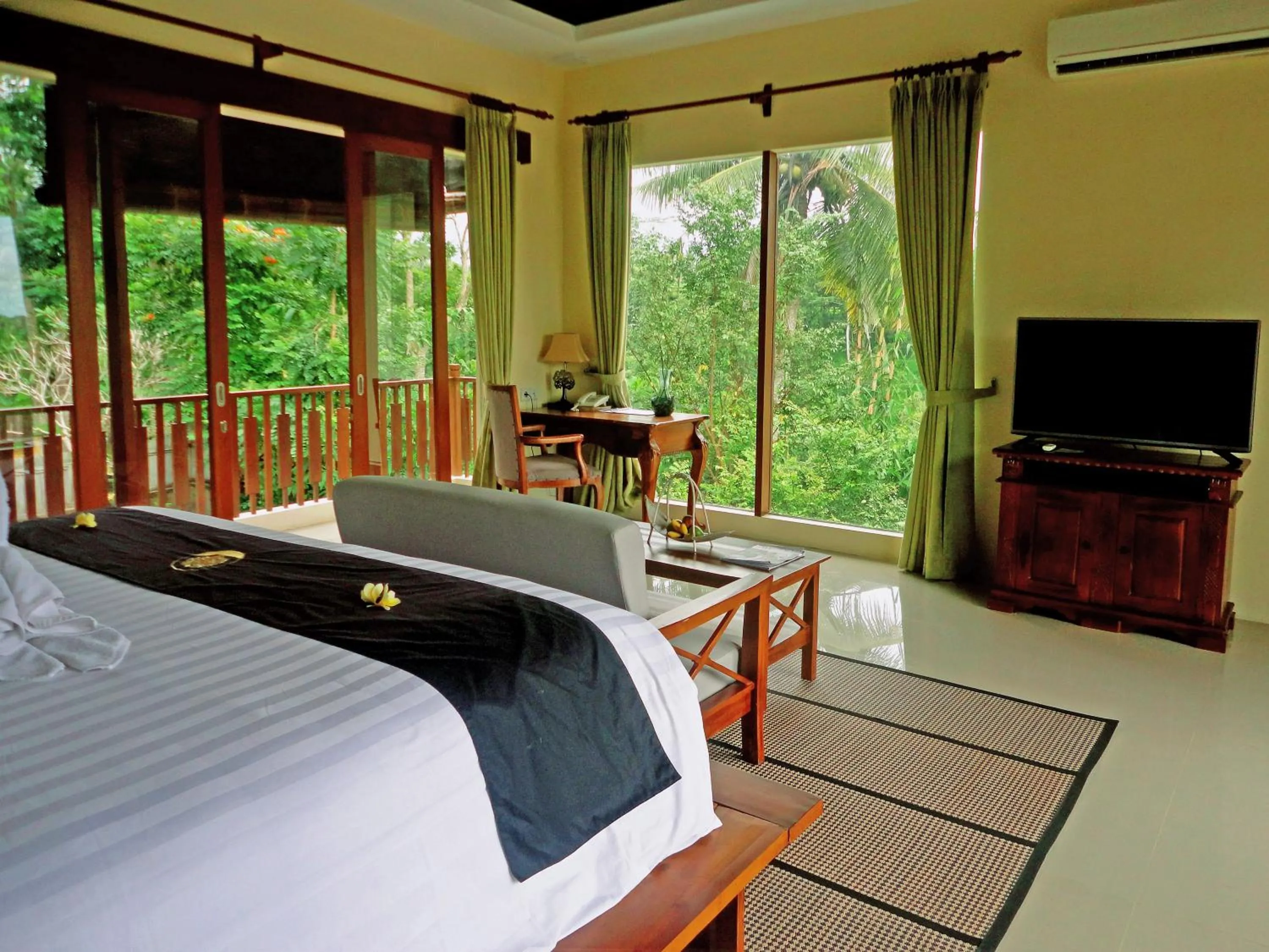 View (from property/room), Bed in Ashoka Tree Resort at Tanggayuda