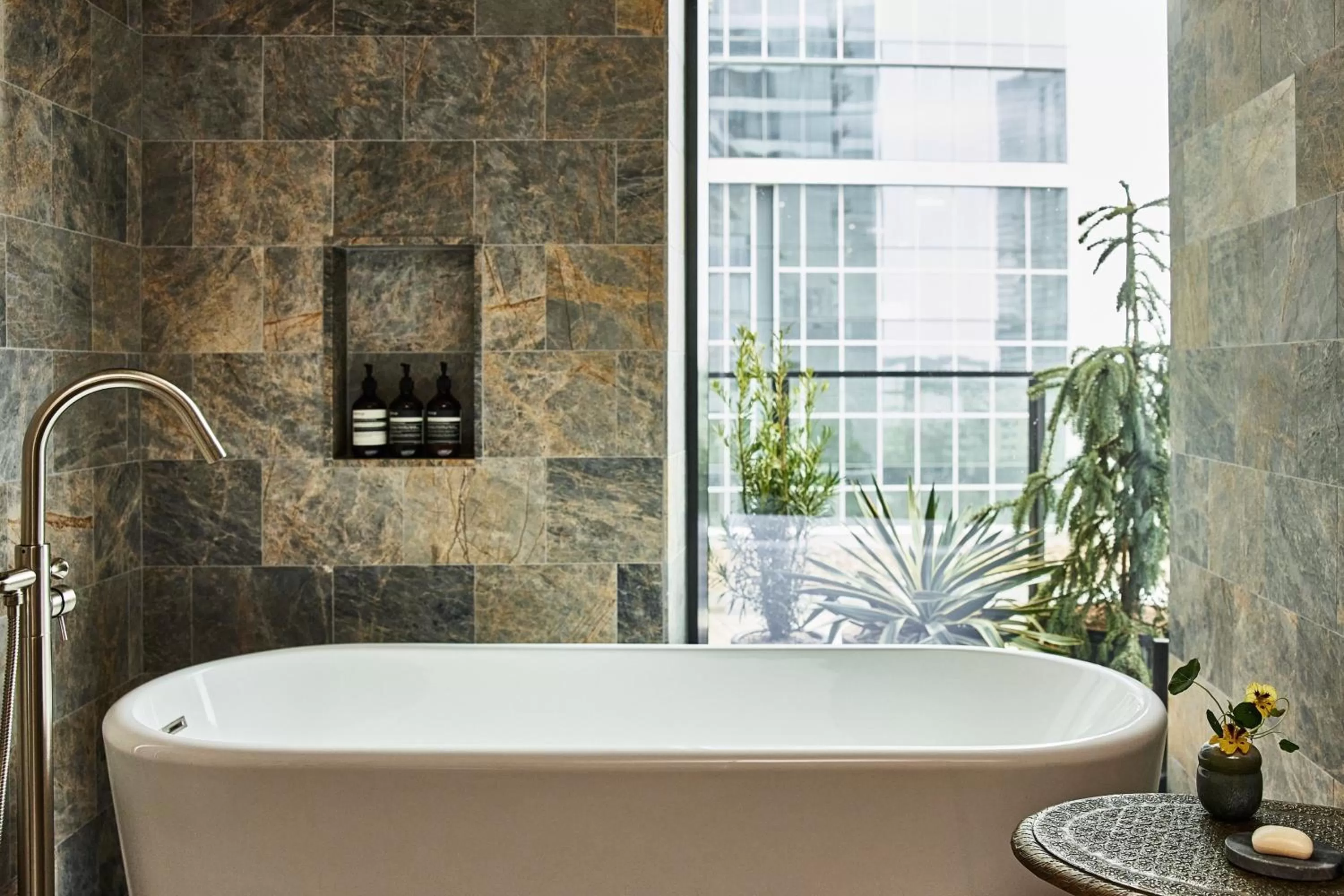 Bathroom in Austin Proper Hotel, a Member of Design Hotels