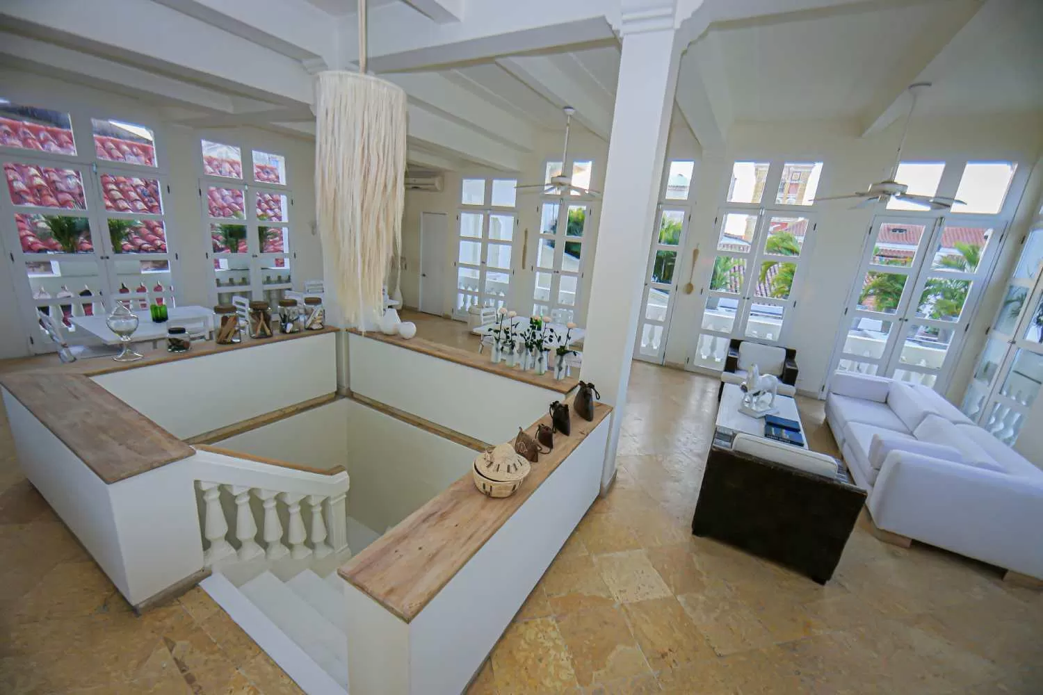 Seating area, Bed in Casa Diluca Cartagena Hotel Boutique