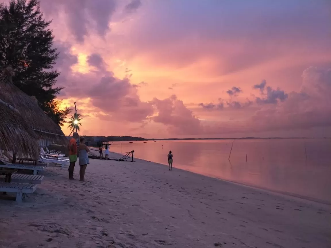 People in Madu Tiga Beach and Resort