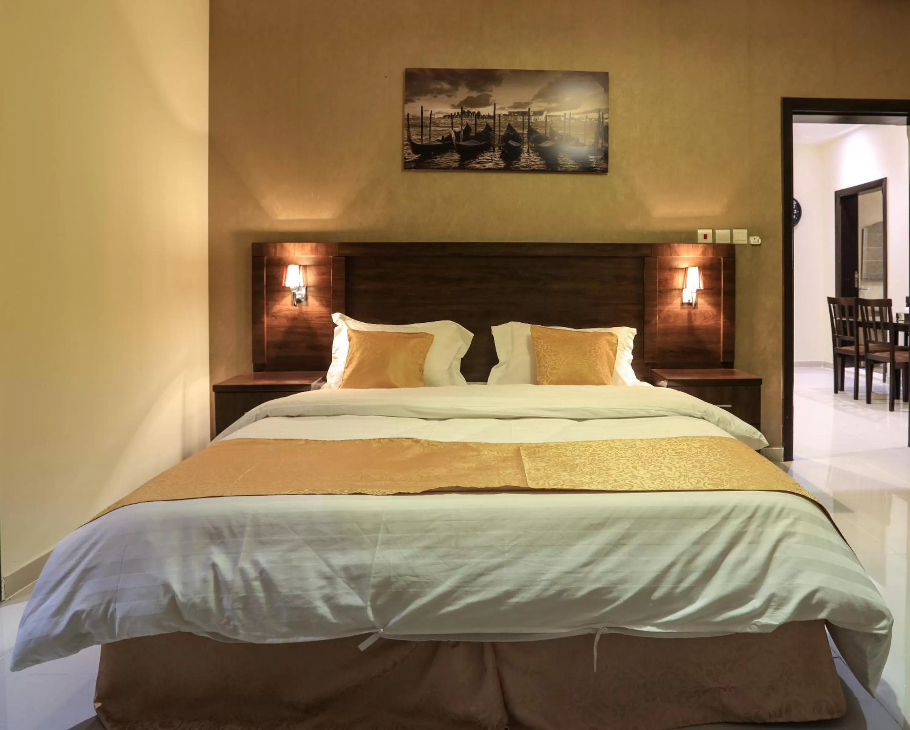 Bed in Al Itqan Apart-hotel