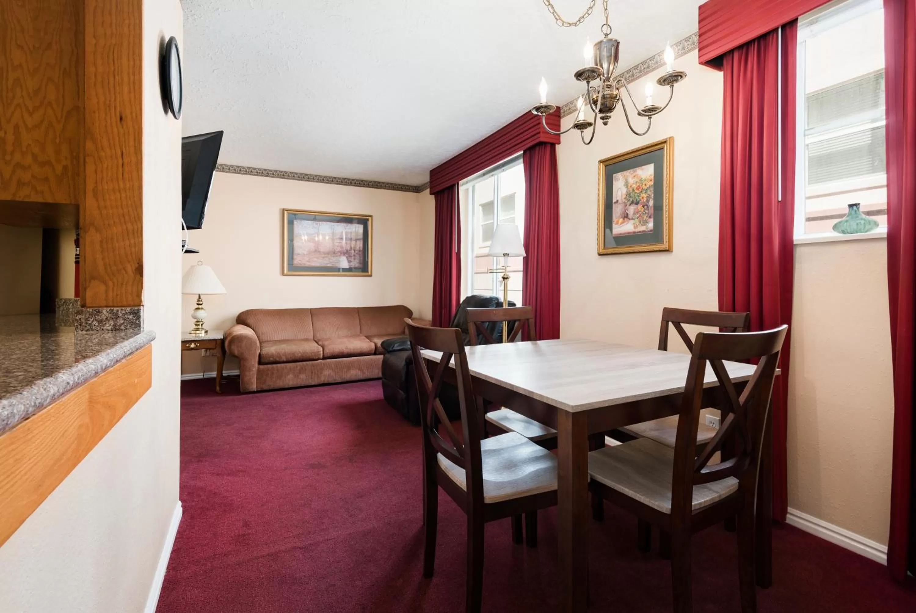 Living room in The Kimball at Temple Square