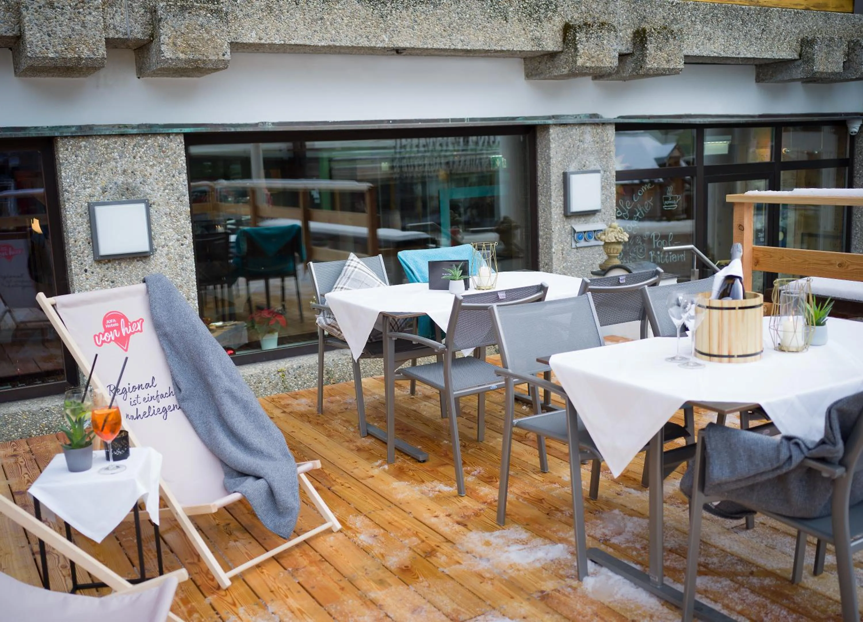 Balcony/Terrace in JUFA Alpenhotel Saalbach