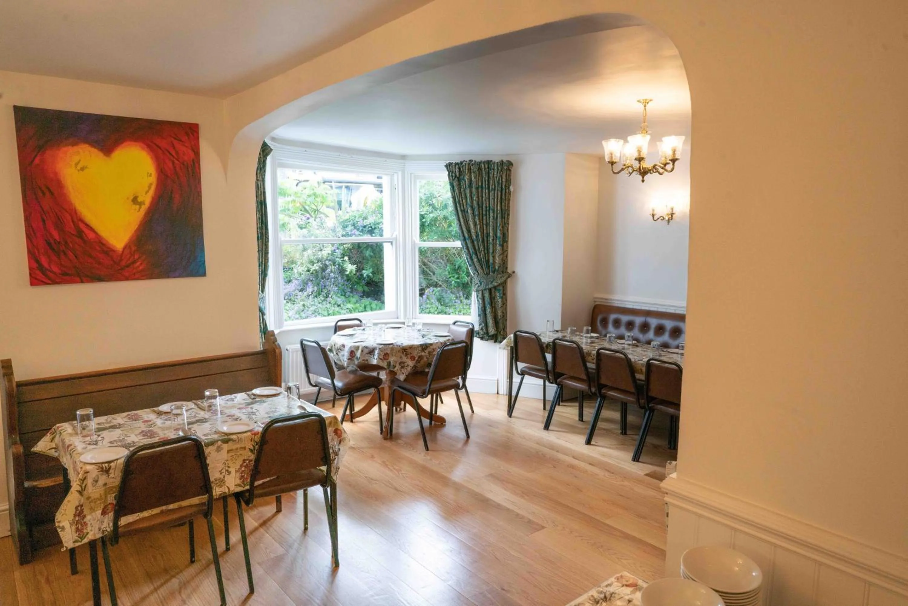 Seating area in Llandudno Hostel