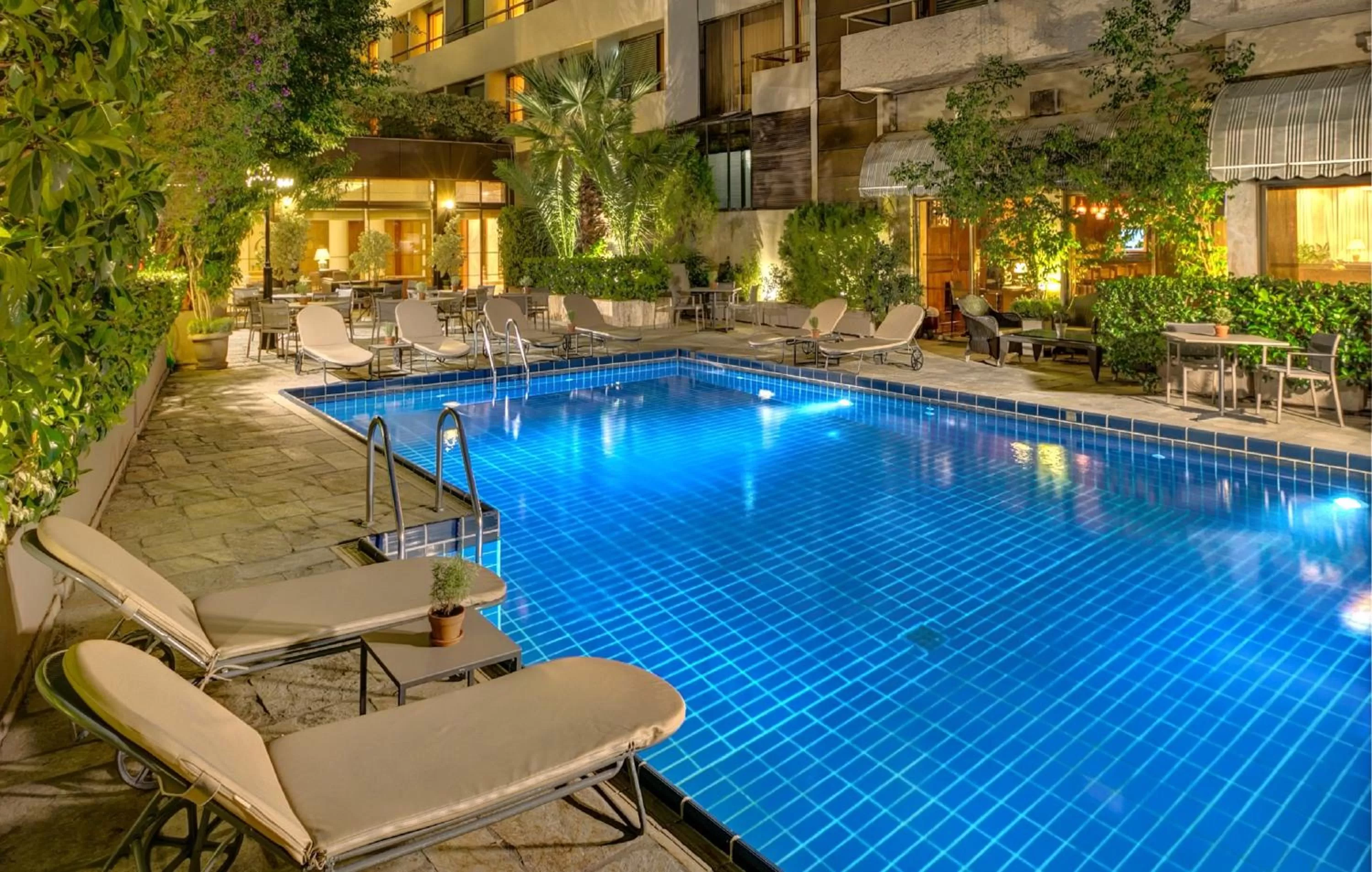 Pool view in Divani Palace Acropolis