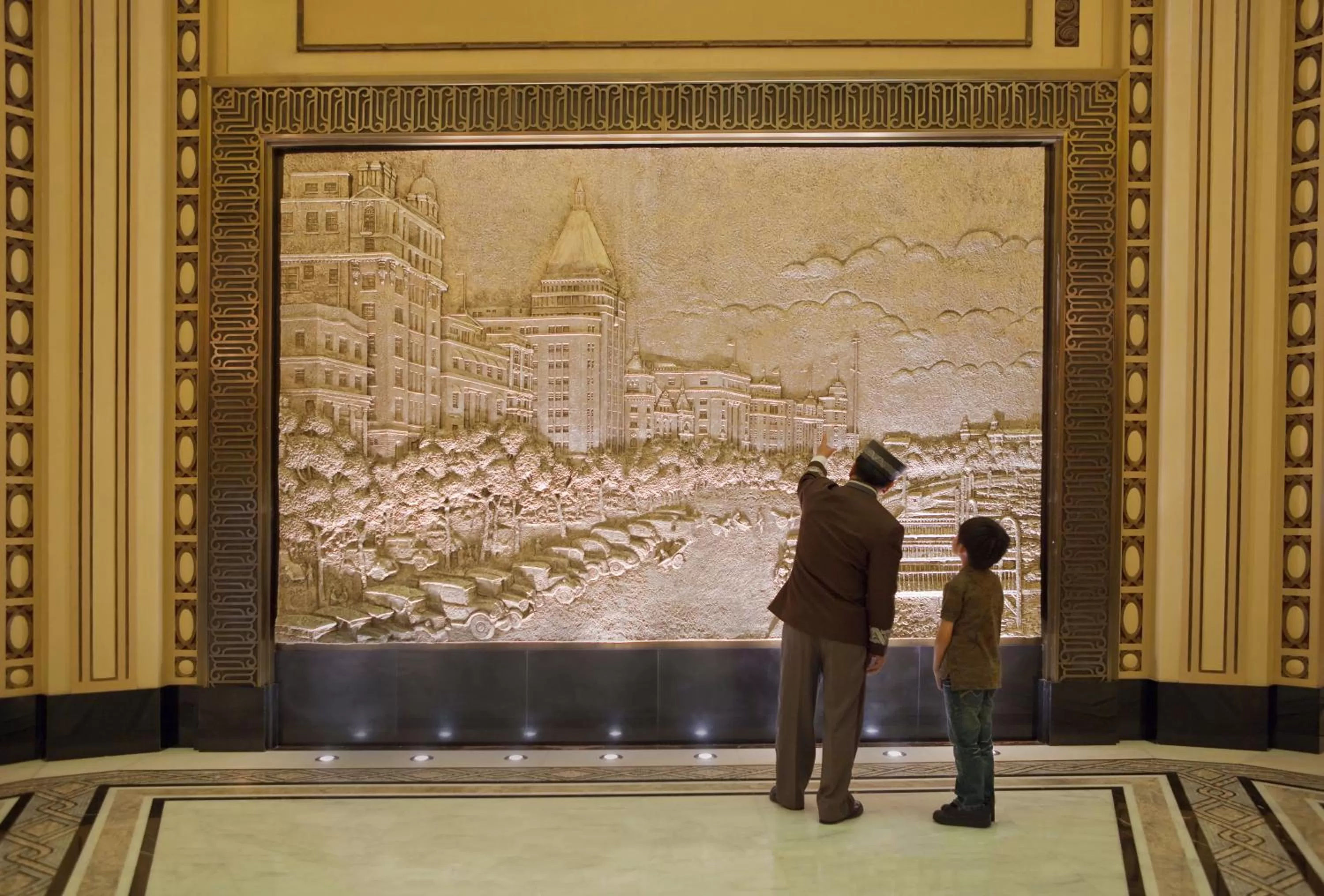 Lobby or reception in Fairmont Peace Hotel on the Bund