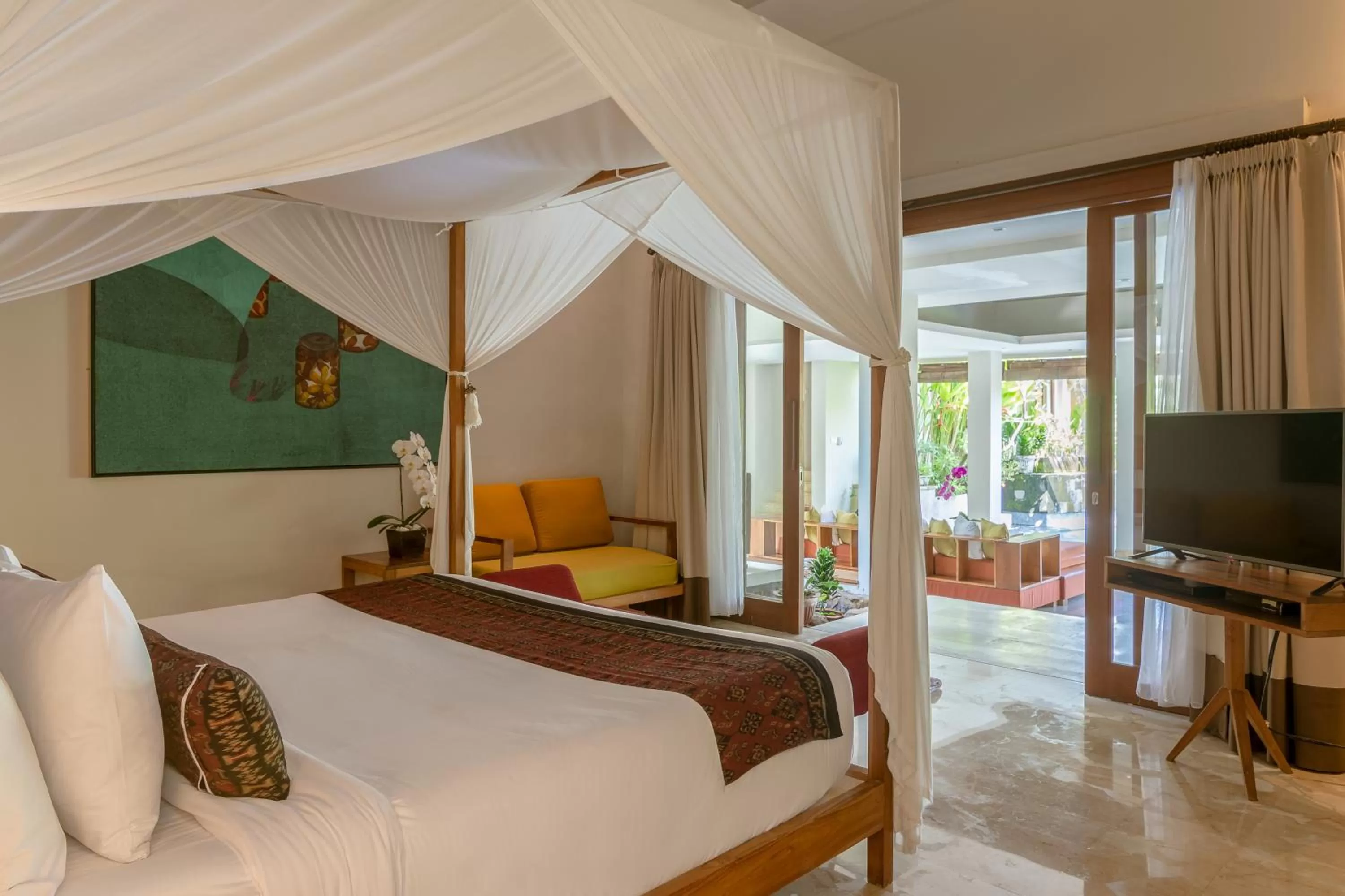 View (from property/room), Bed in Puri Sebali Resort