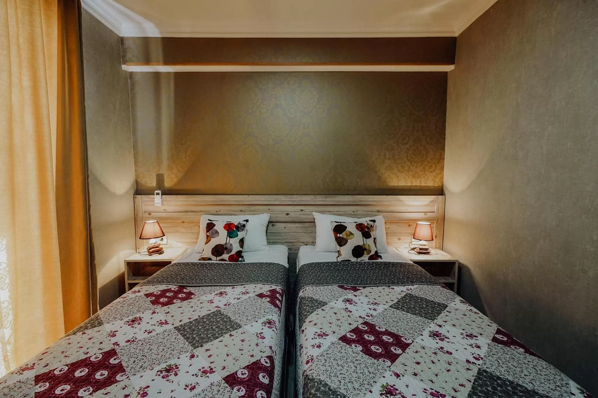 Bed in Hotel Tskhumi