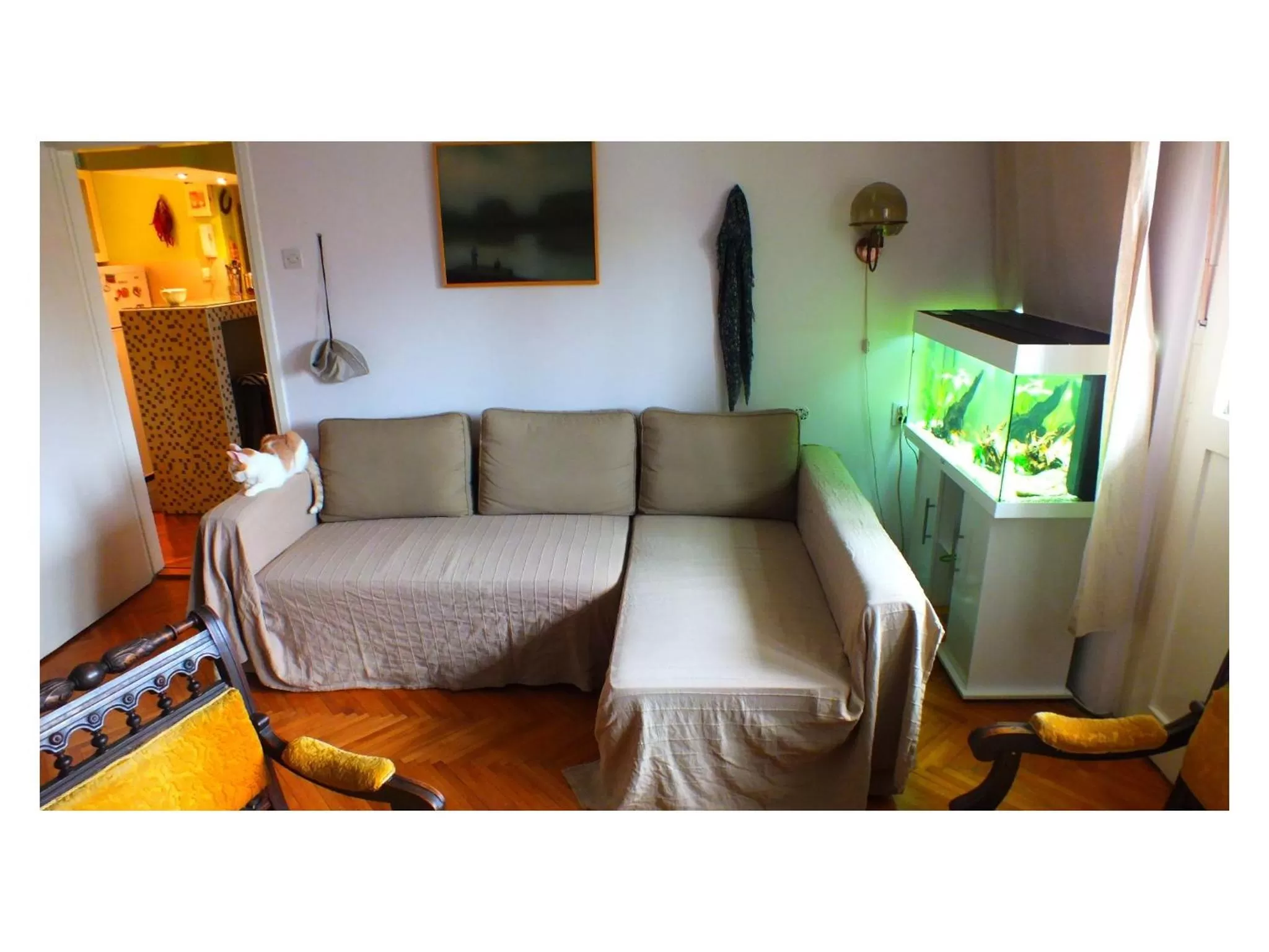 Bed, Seating Area in B&B Girasole