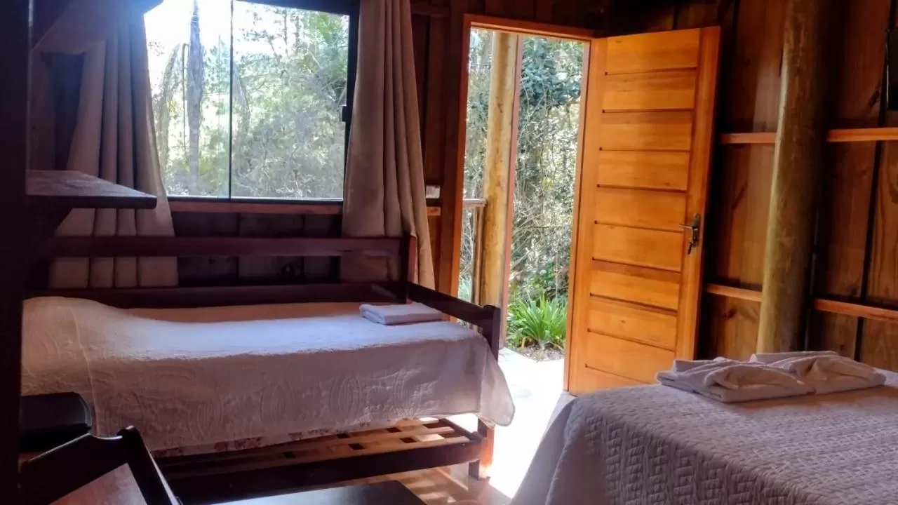 Bed in Pousada São Miguel