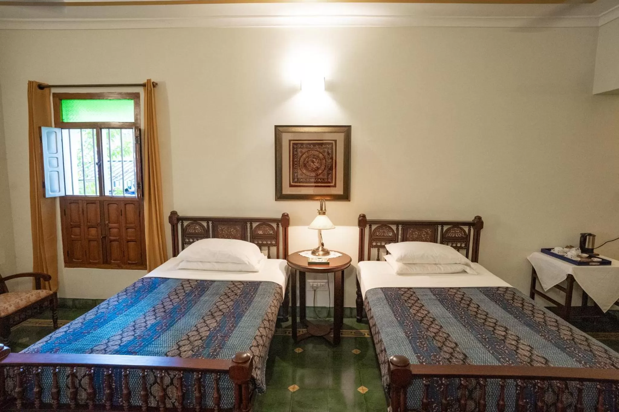 Bed in The Bangala Chettinad