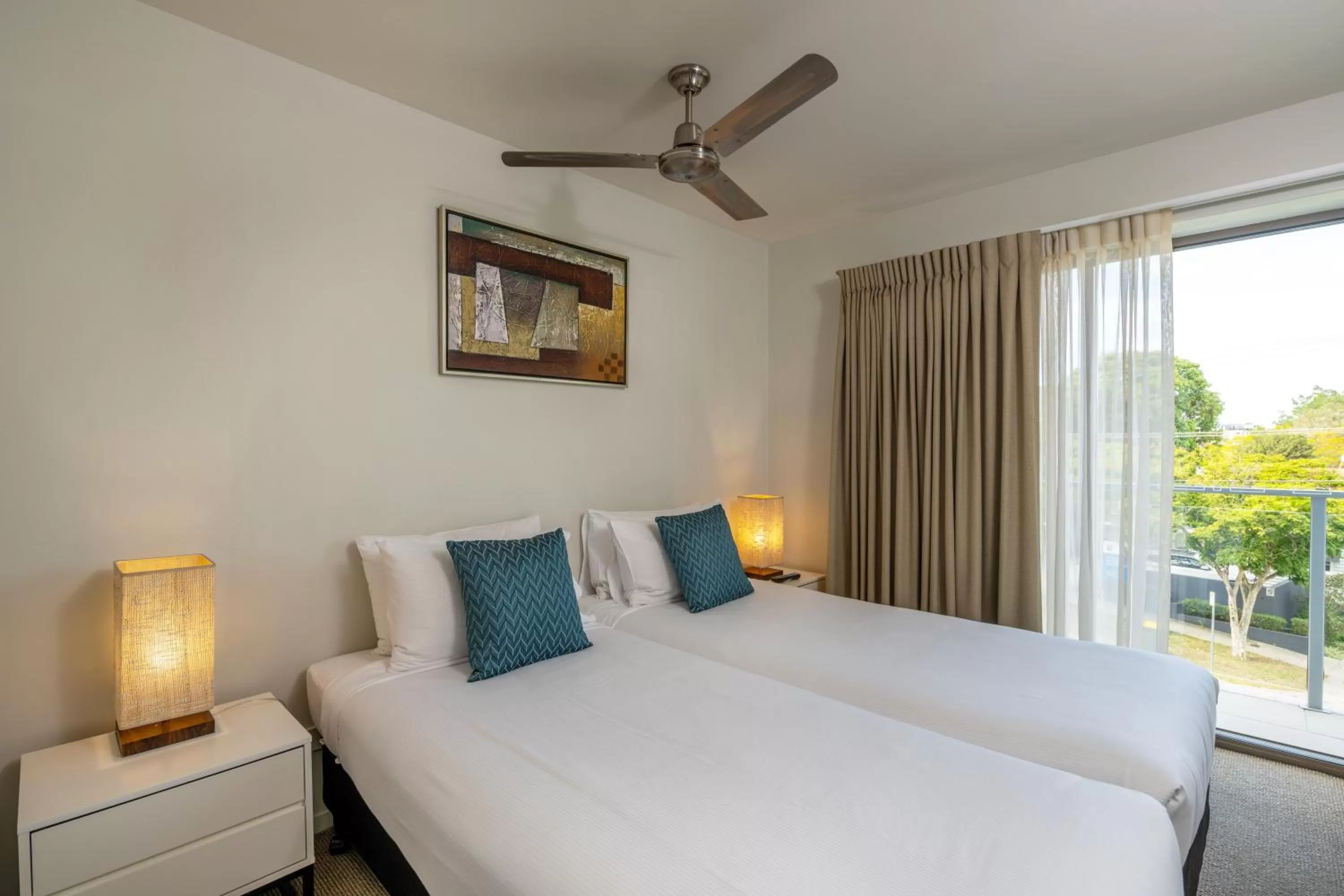 Bedroom, Bed in Essence Apartments Chermside