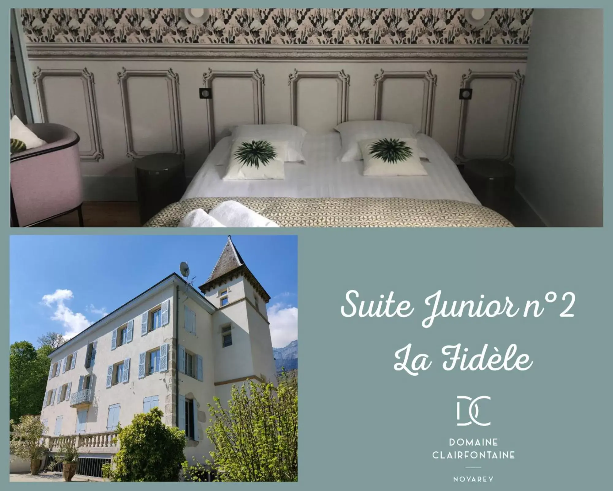 Double or Twin Room with Garden View in Domaine Clairfontaine Noyarey - Suites Junior Double or Twin Room with Garden View in Domaine Clairfontaine Noyarey - Suites Junior