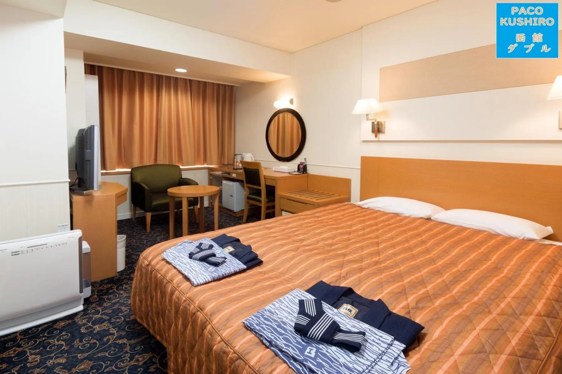 Bed in Hotel Paco Kushiro