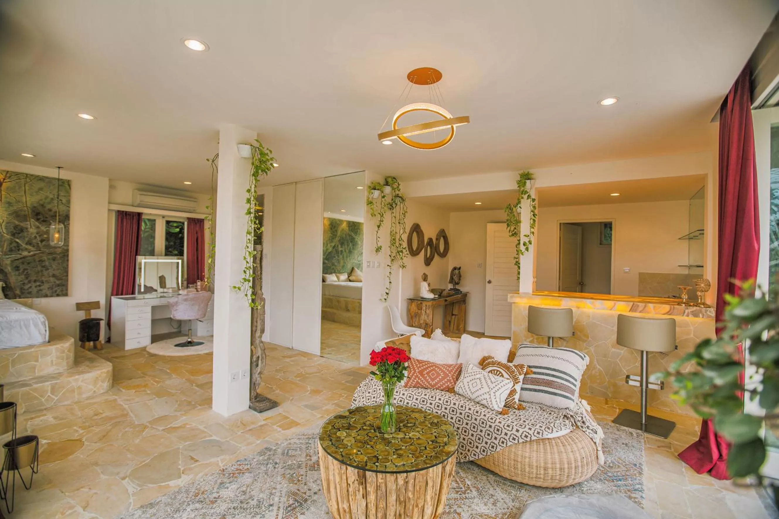 Seating area in Villa Cella Bella Ubud