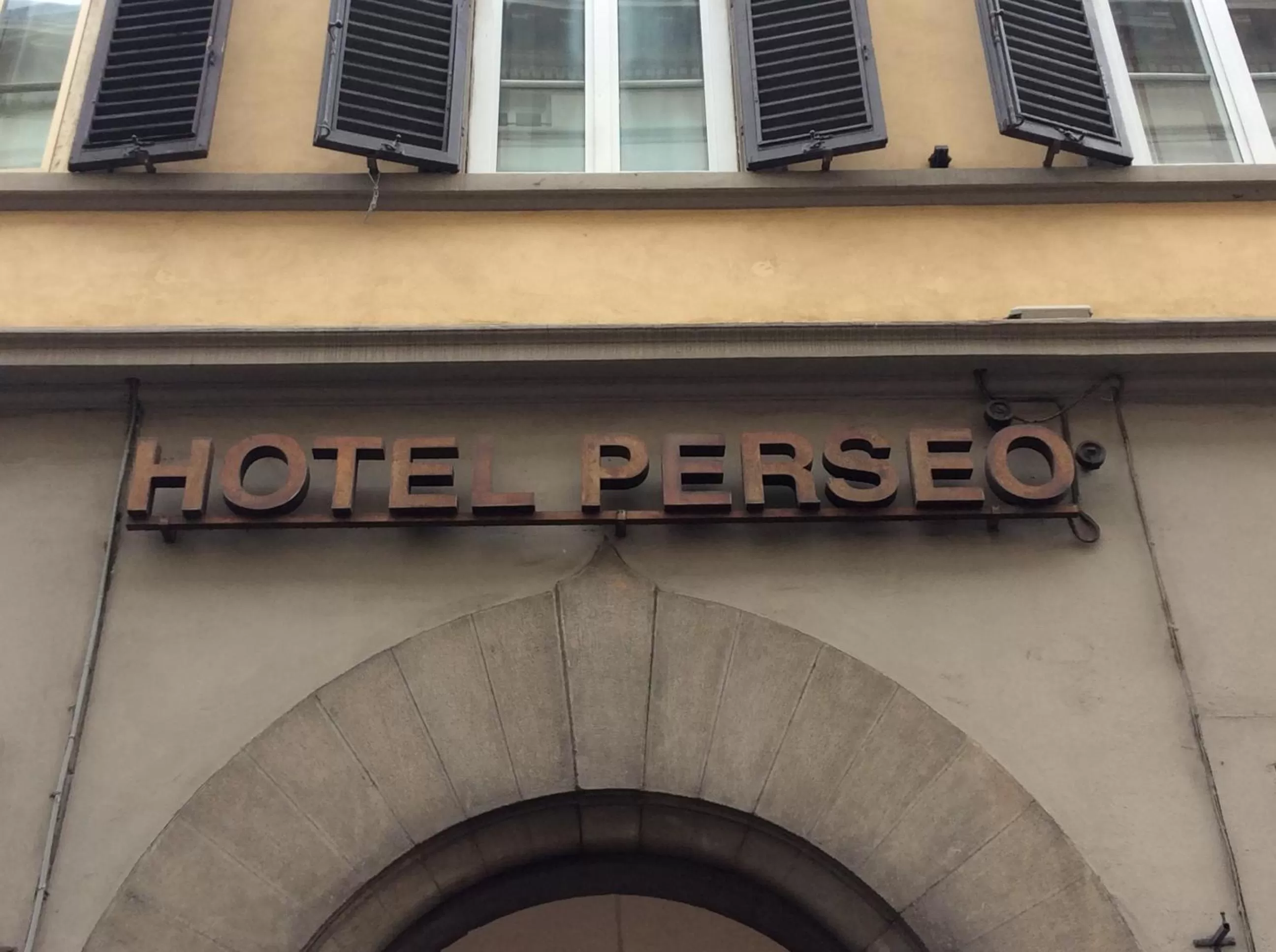Facade/entrance in Hotel Perseo