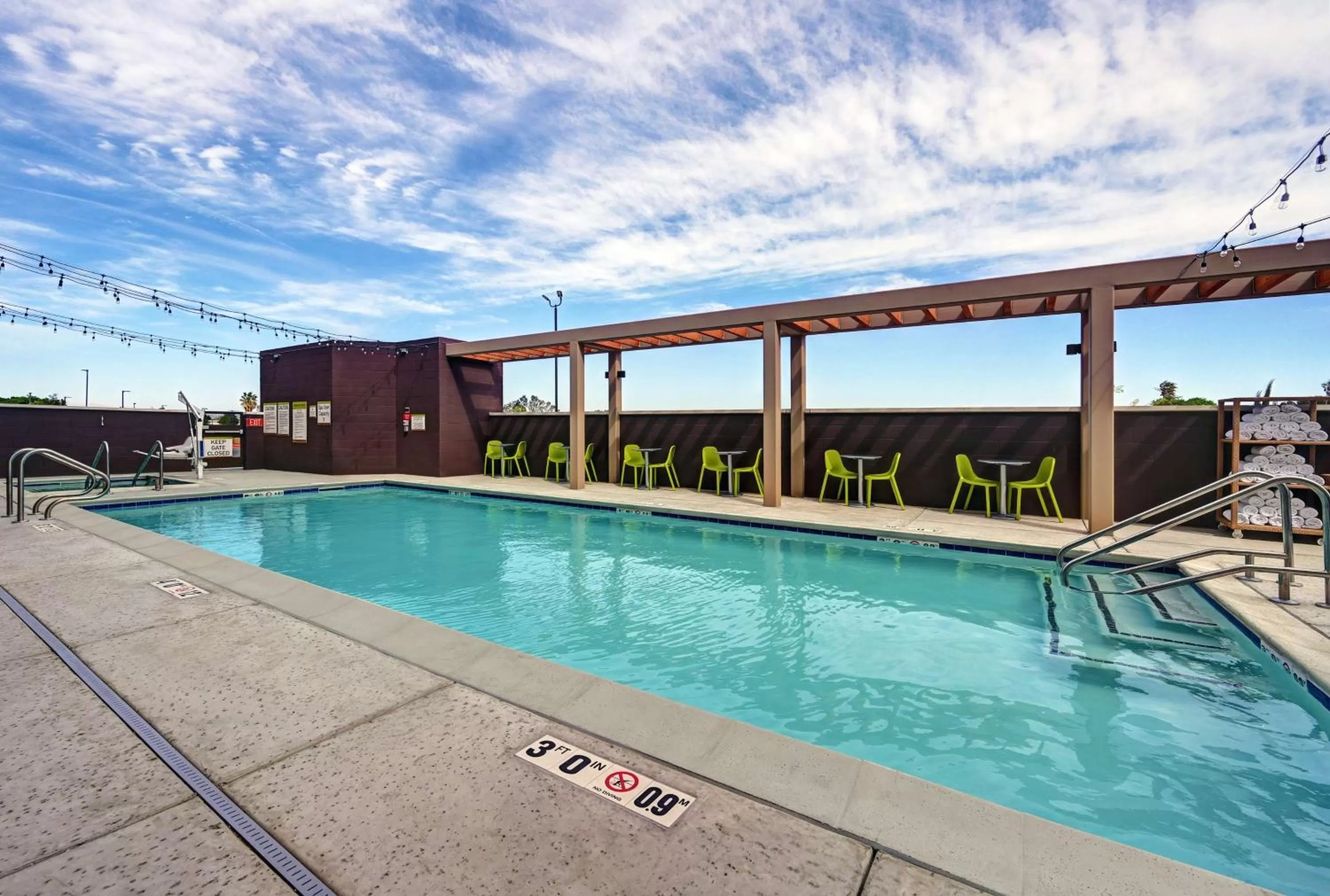 Pool view in Home2 Suites By Hilton Tracy, Ca