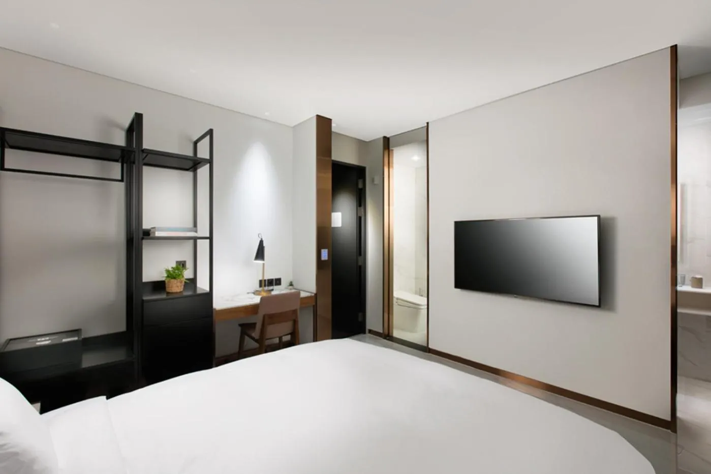 Bed in N Bridge Hotel JEON JU