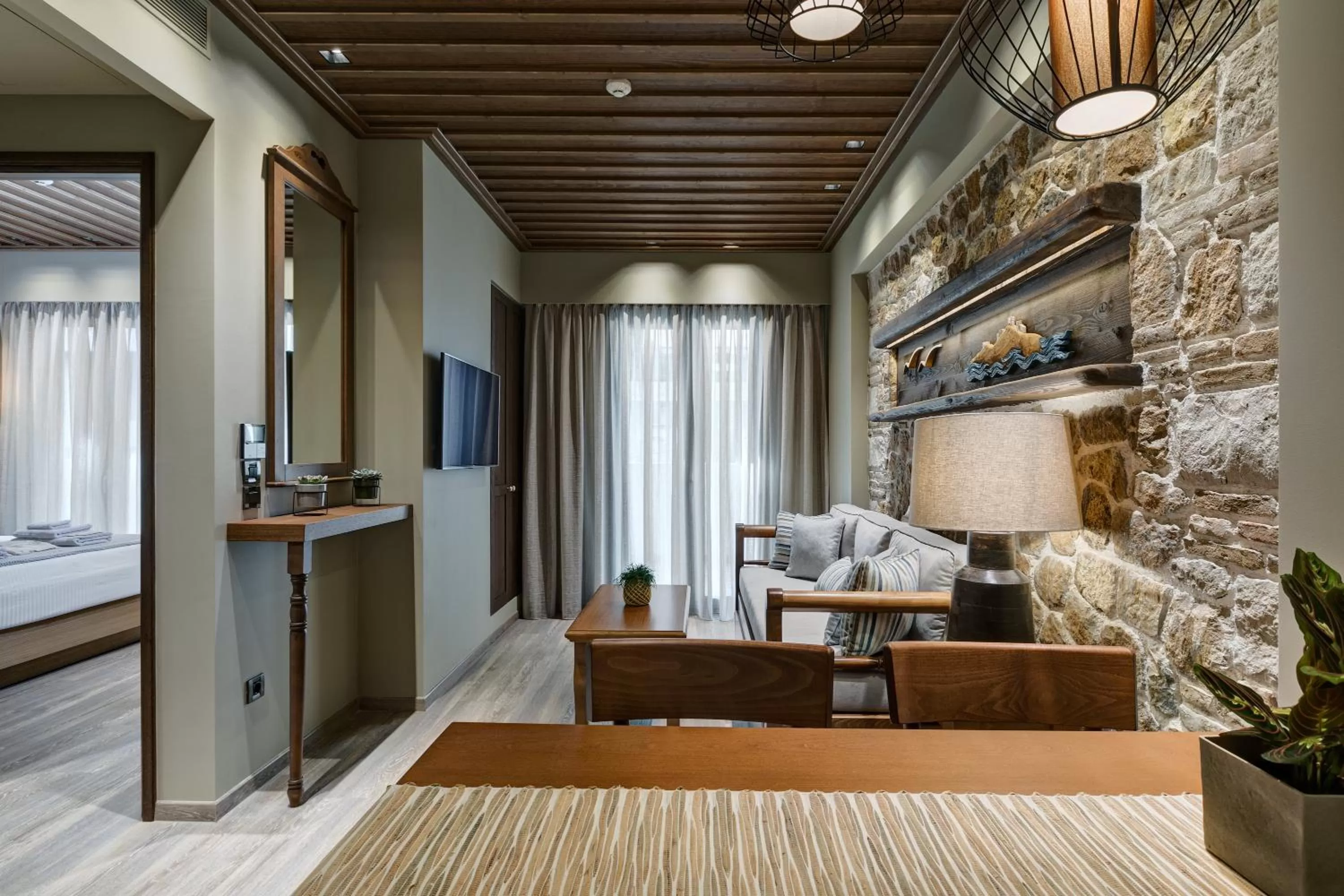 Living room, Bed in Estia Boutique Apartments
