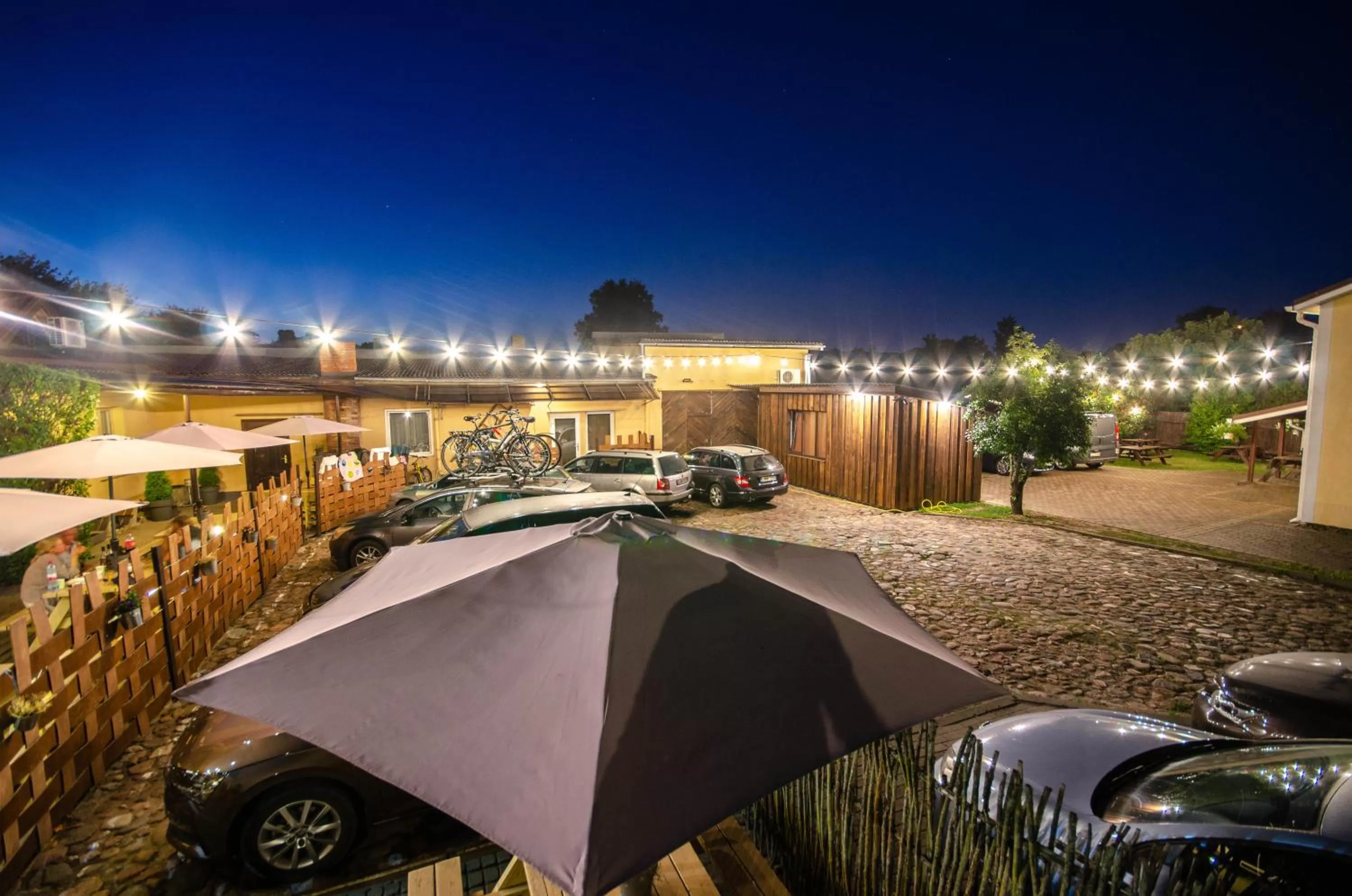 Inner courtyard view in Veldzes Nams