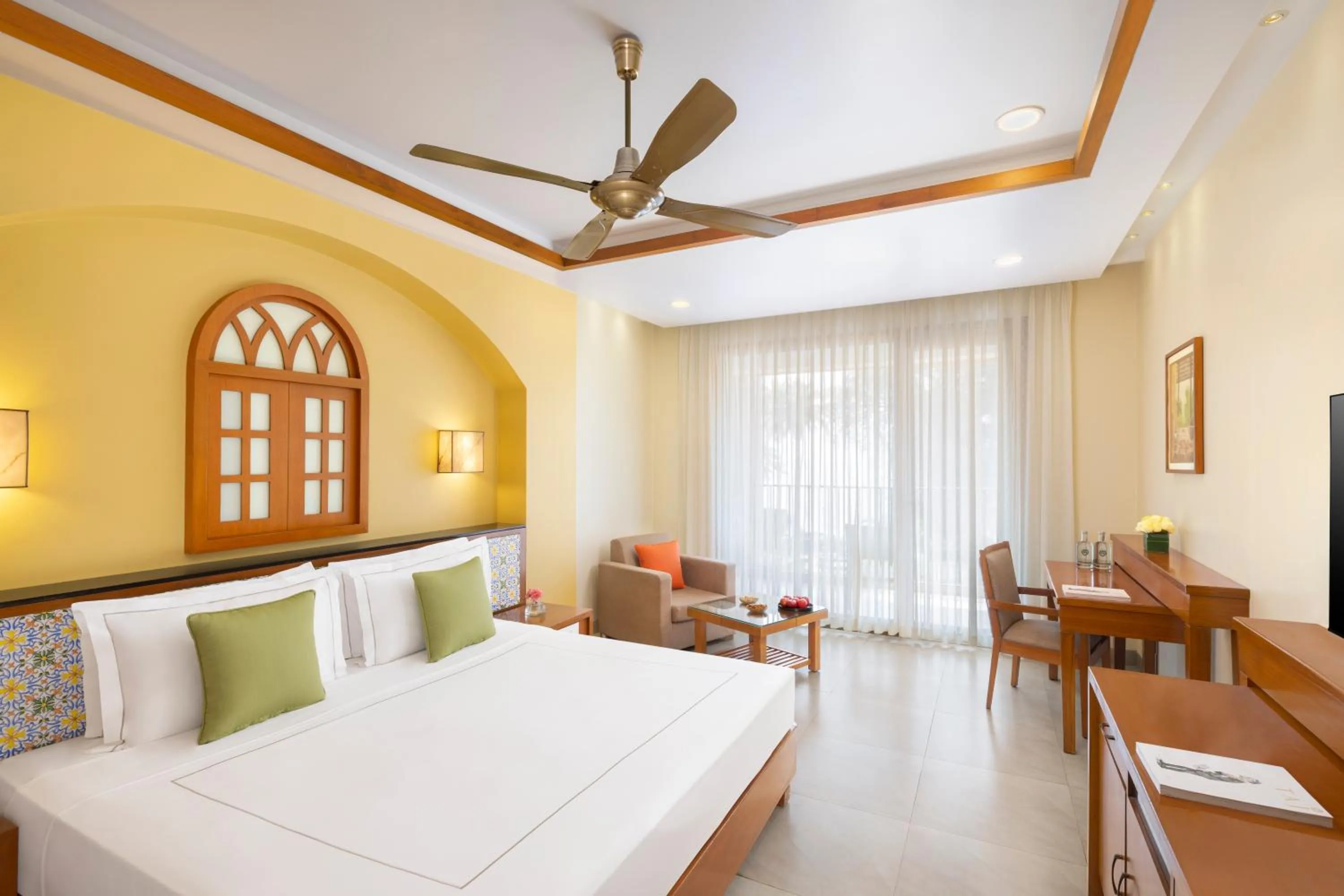 Bed in Taj Cidade de Goa Heritage, Goa