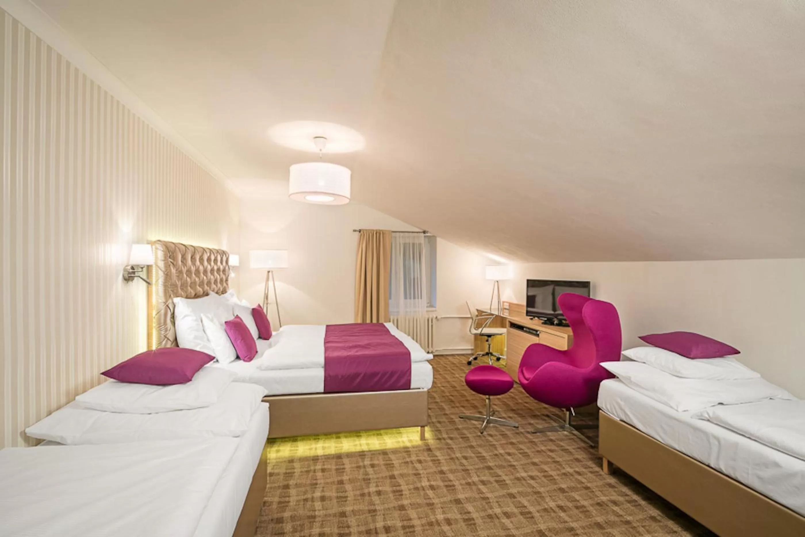 Bed in Pytloun Wellness Hotel Harrachov