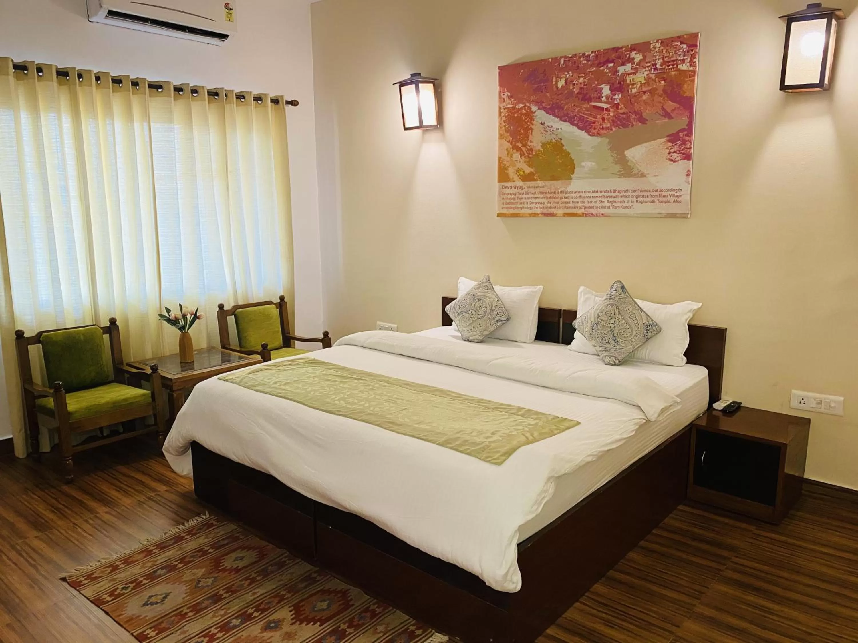 Bedroom, Bed in Sanskriti Vedic Retreat