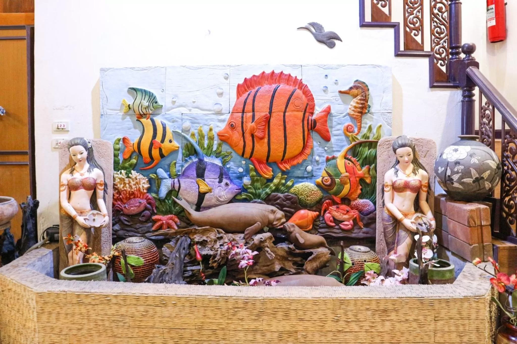 Decorative detail in Ban Ao Thong