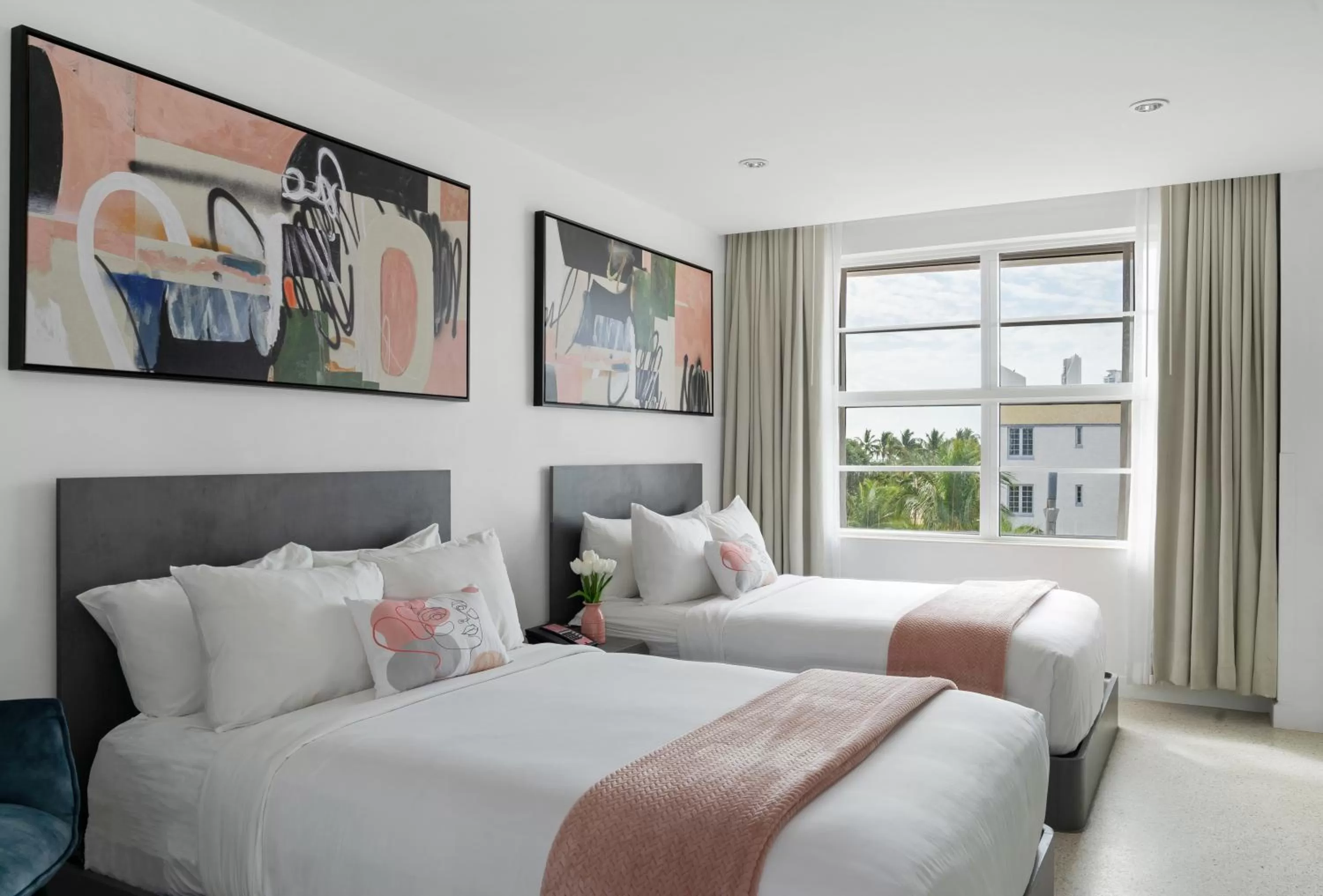 Bed in Clevelander Hotel