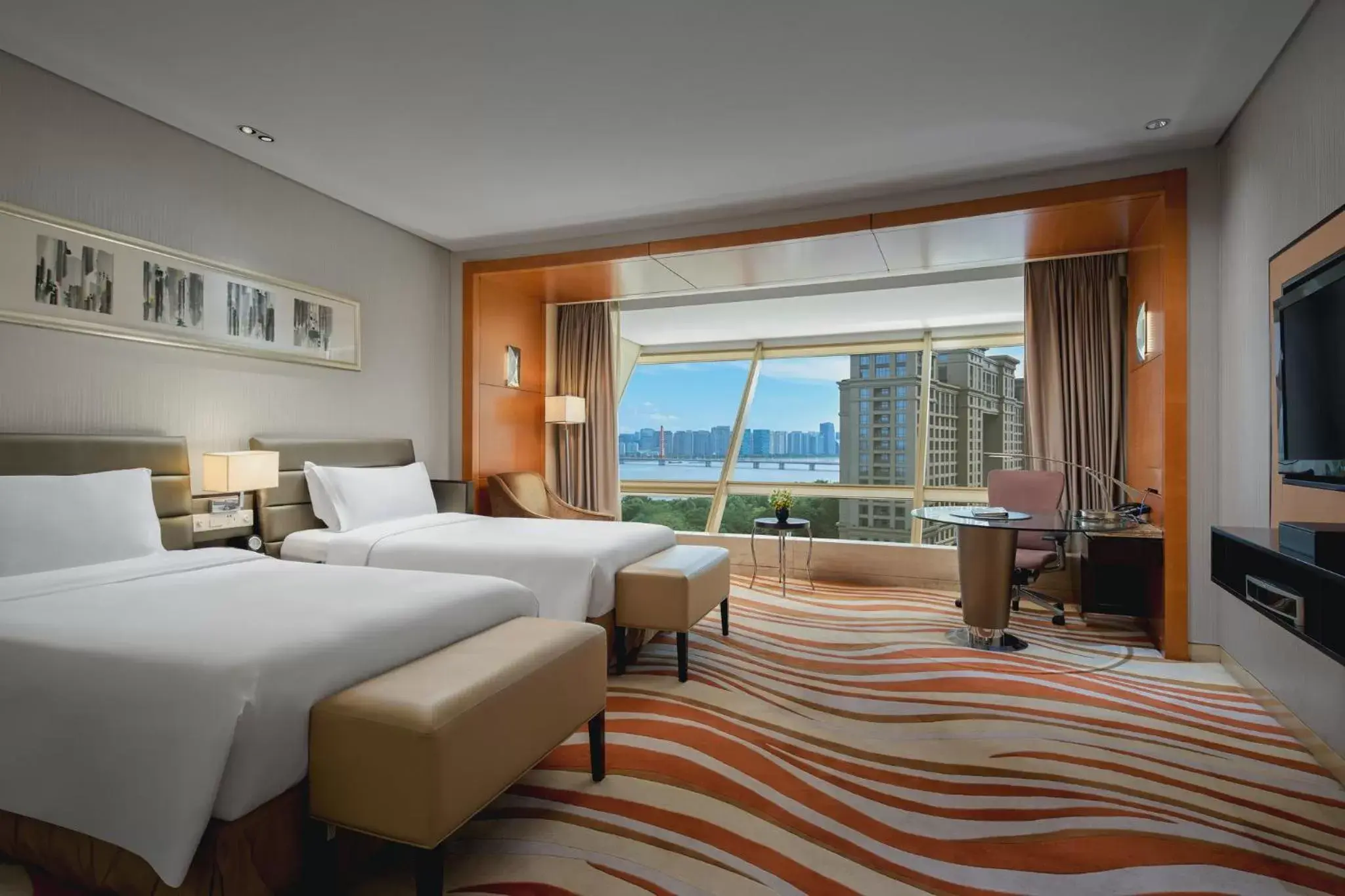 Premium Twin Room with City View in InterContinental Hangzhou ICC by IHG Premium Twin Room with City View in InterContinental Hangzhou ICC by IHG