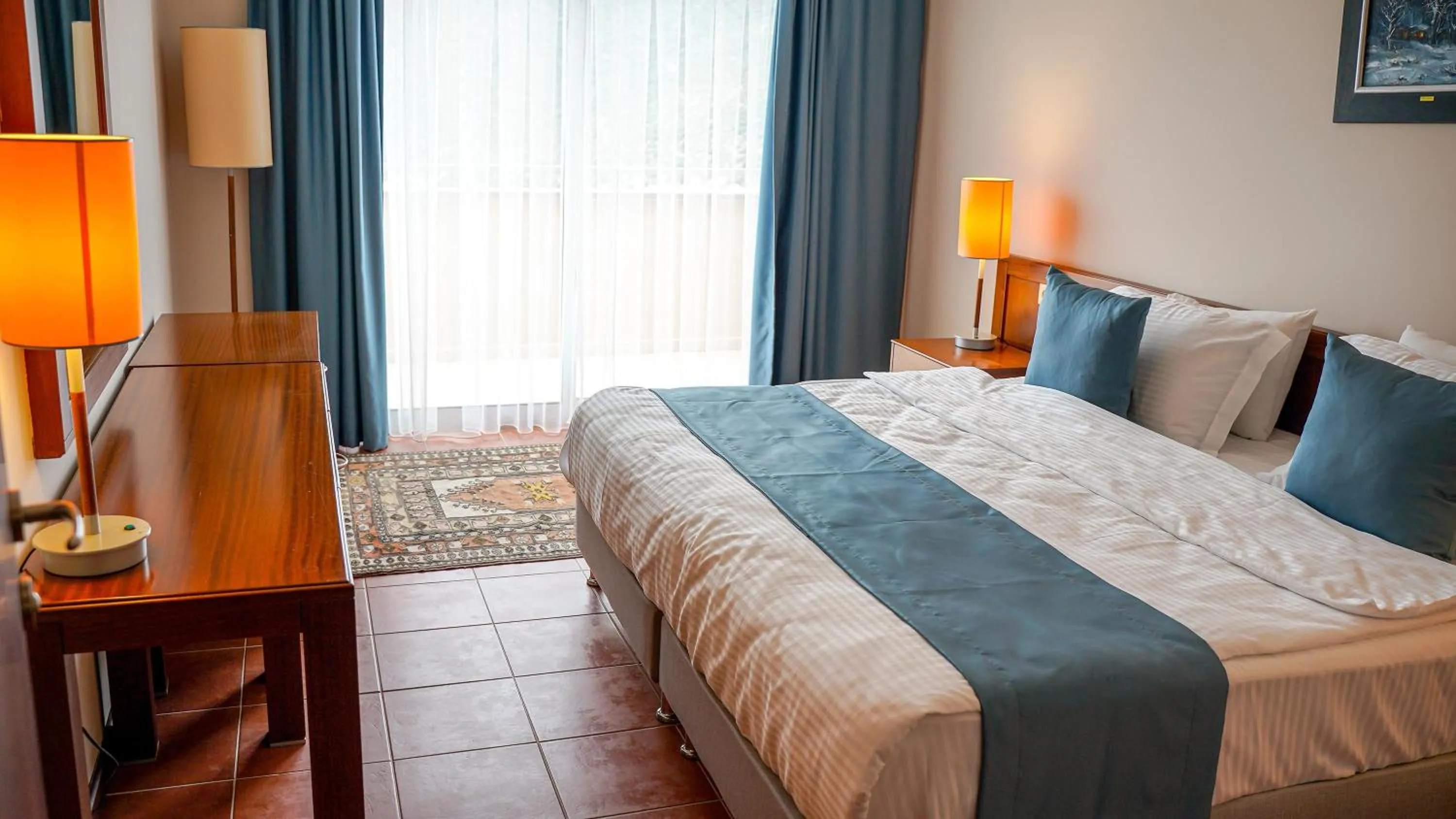 Bed in Happy Hotel Kalkan