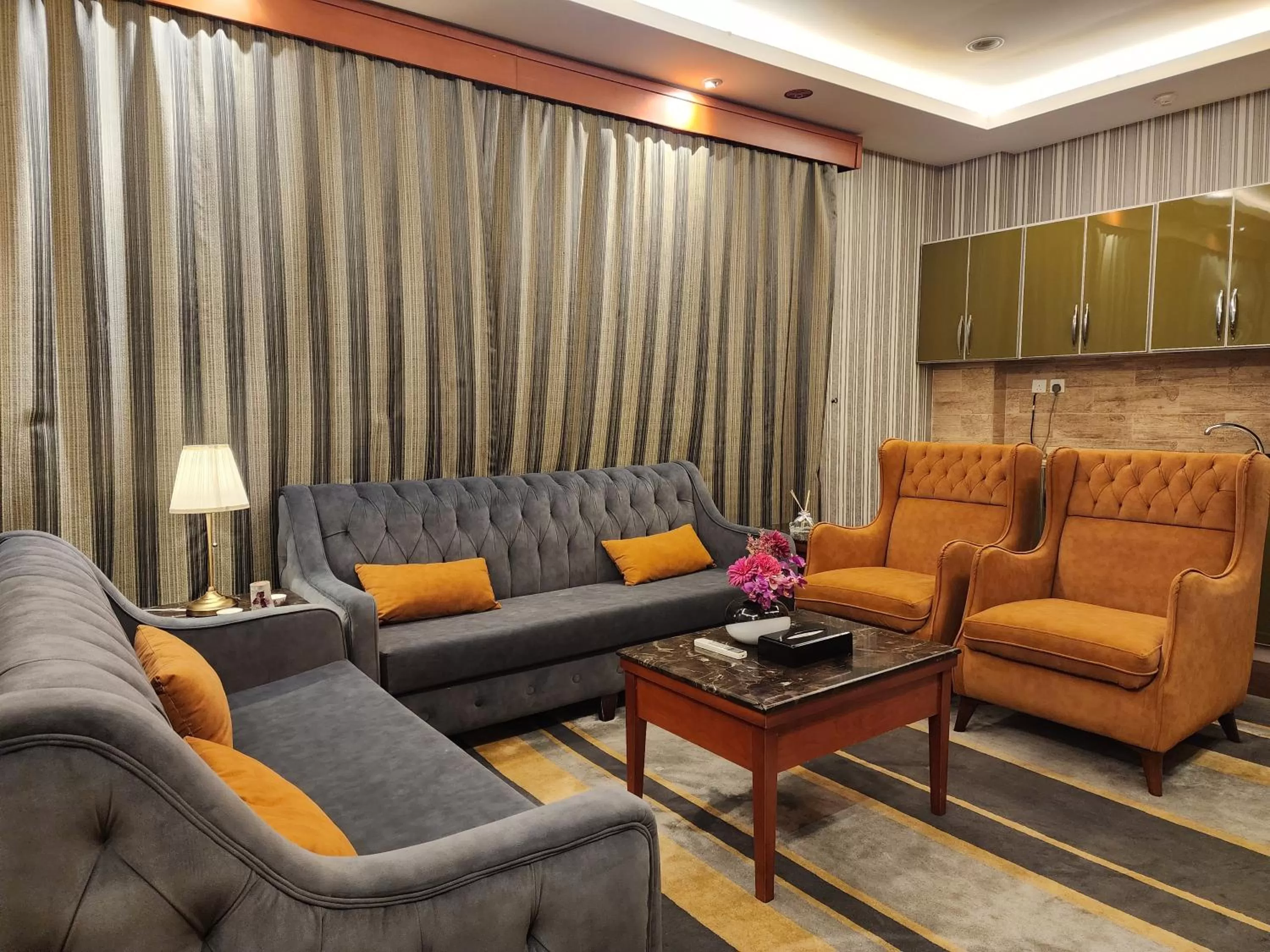 Living room in شاطيء الحياة للأجنحة الفندقية shaty alhayat