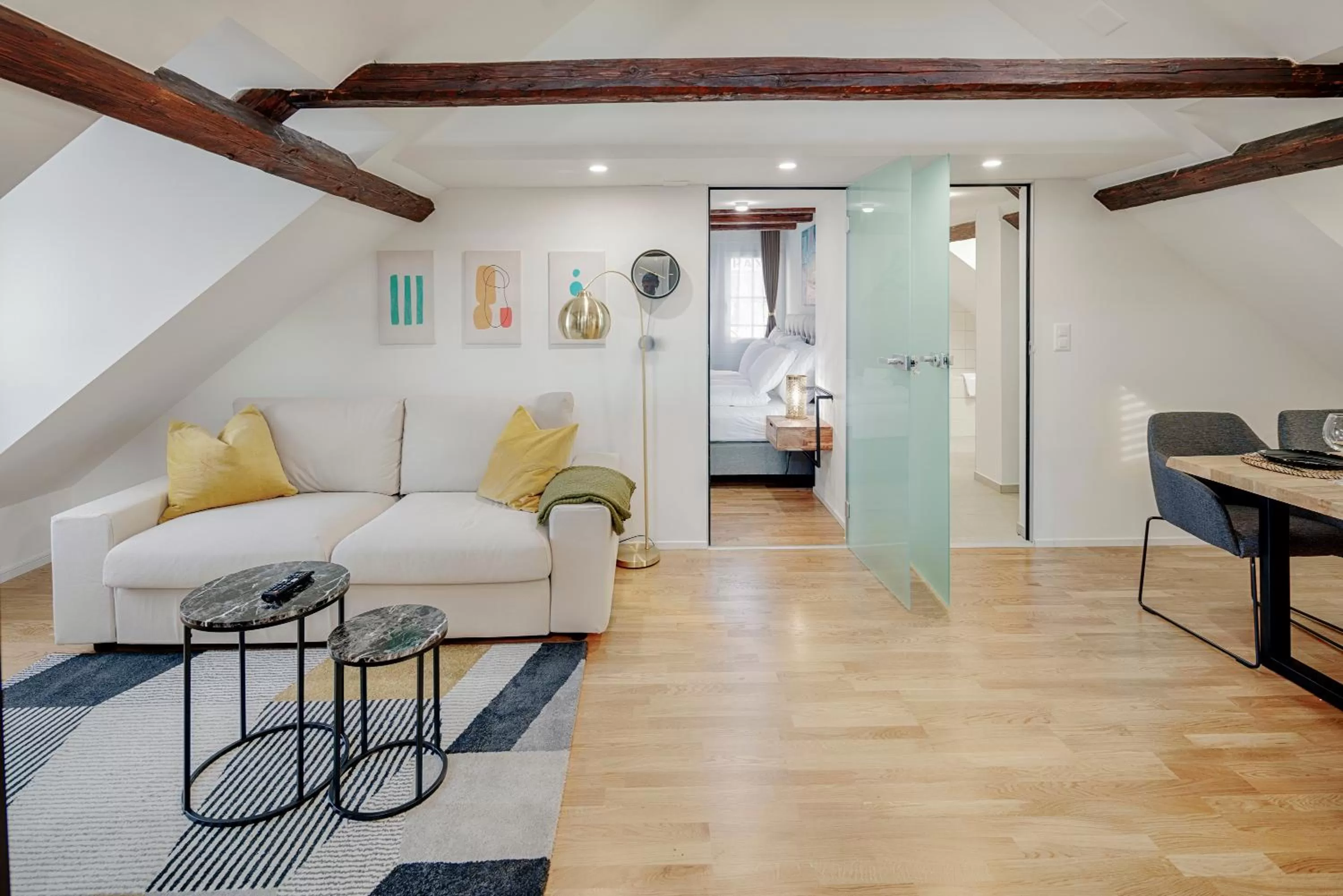 Living room in VISIMO Apartments St Georgen-Strasse St Gallen - Design City Nature