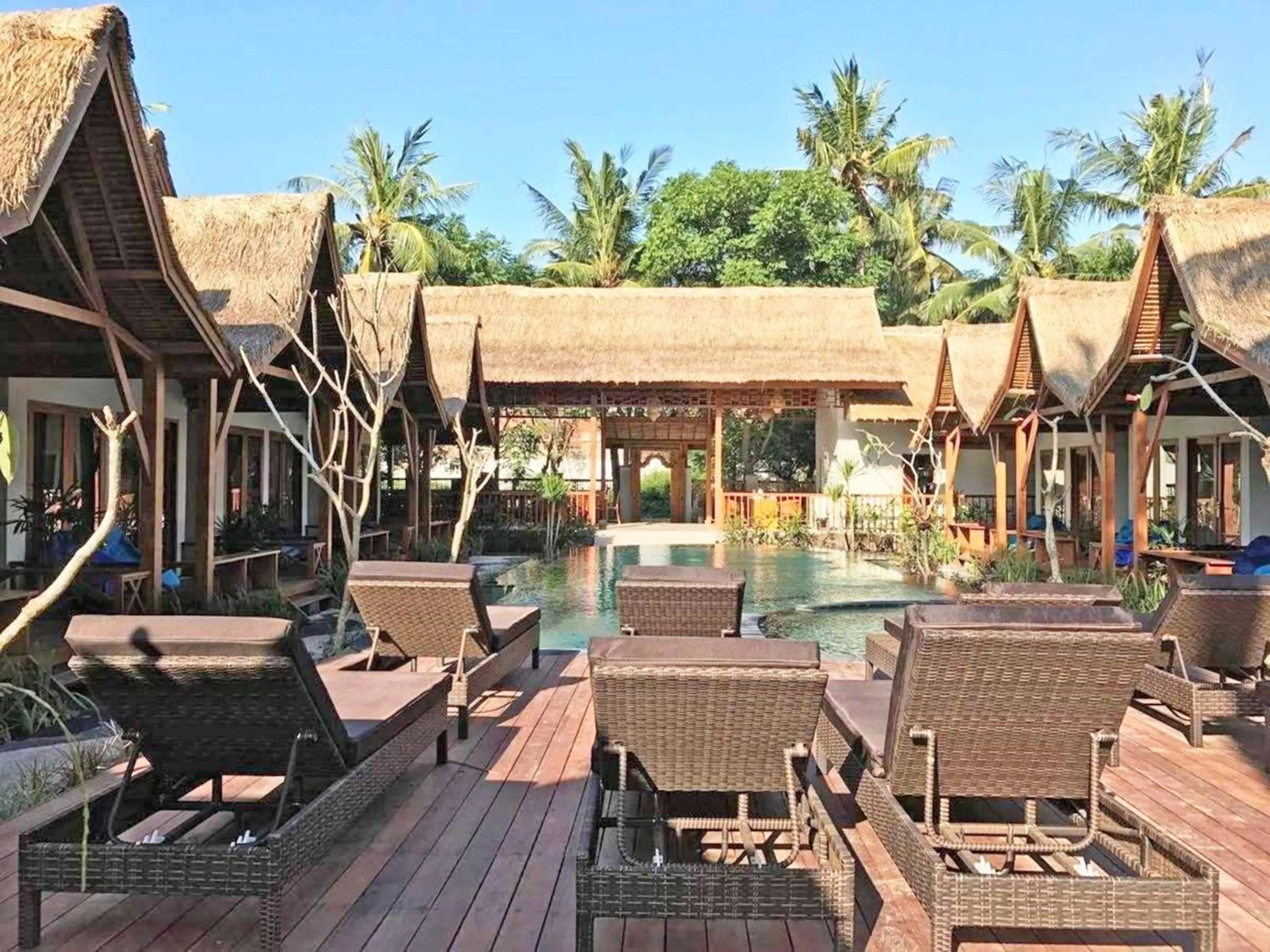 Patio, Swimming Pool in Gili One Resort