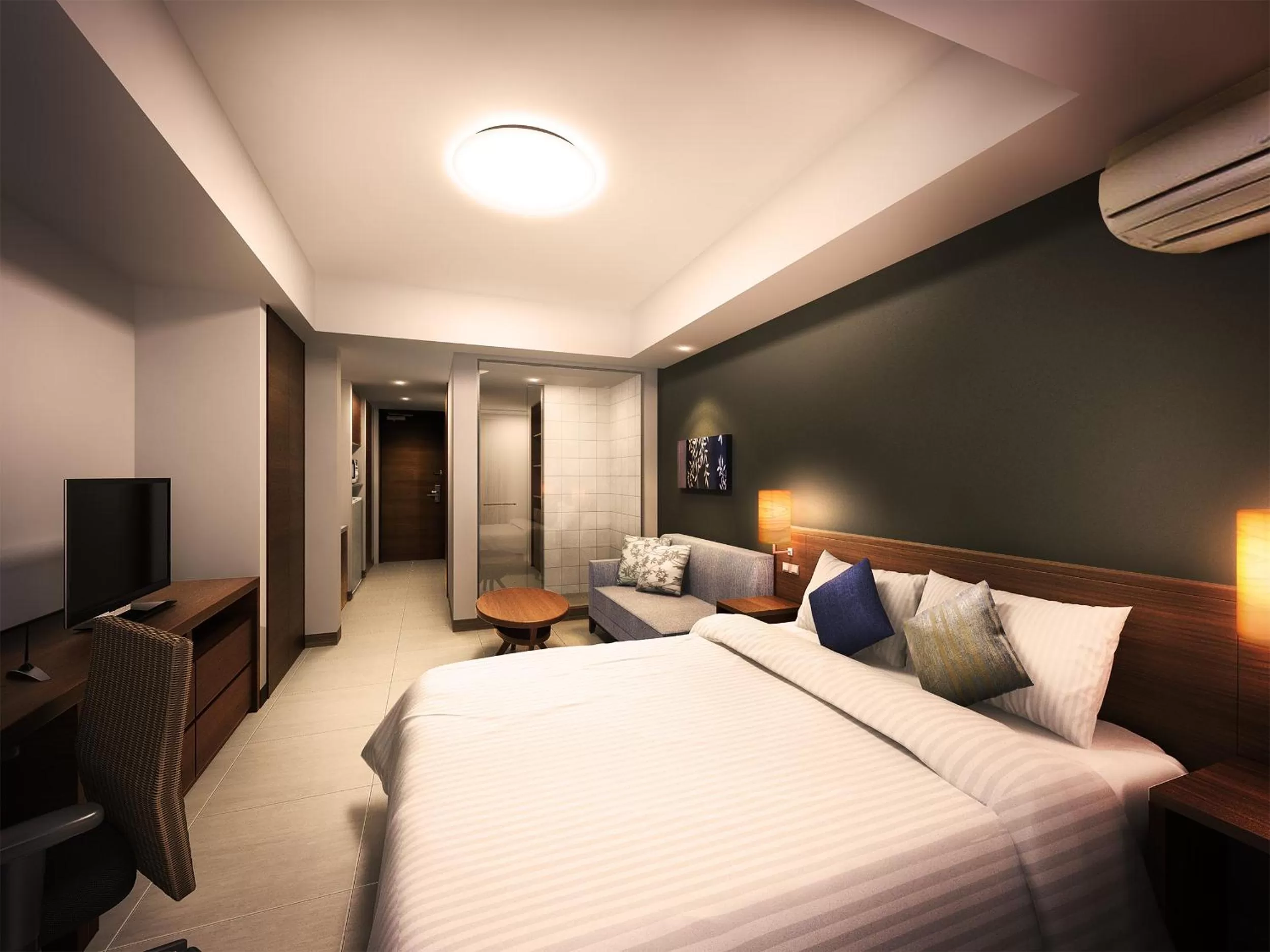 Photo of the whole room, Bed in Axia South Cikarang Service Apartment