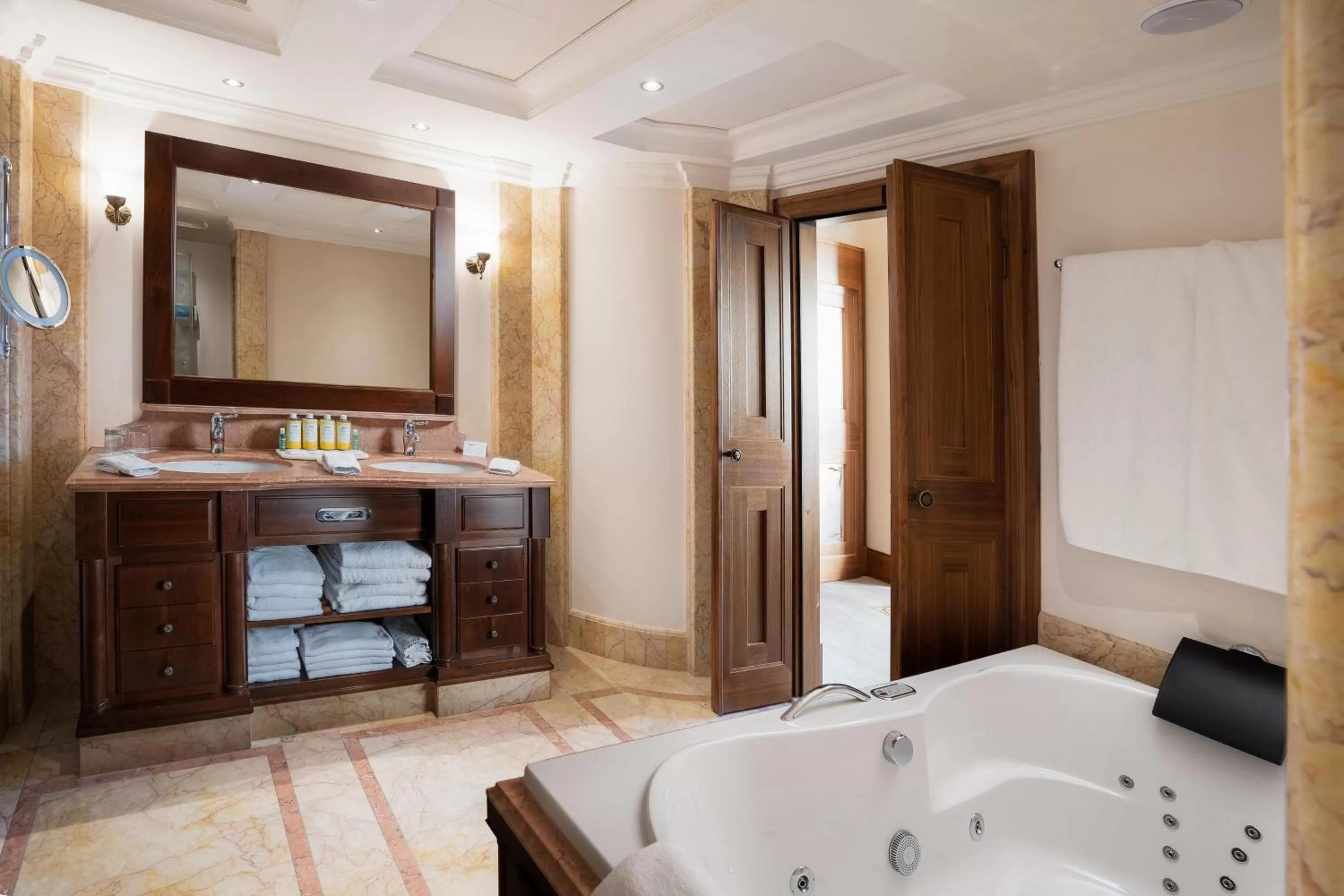 Bathroom, Bed in Castillo Hotel Son Vida, a Luxury Collection Hotel, Mallorca