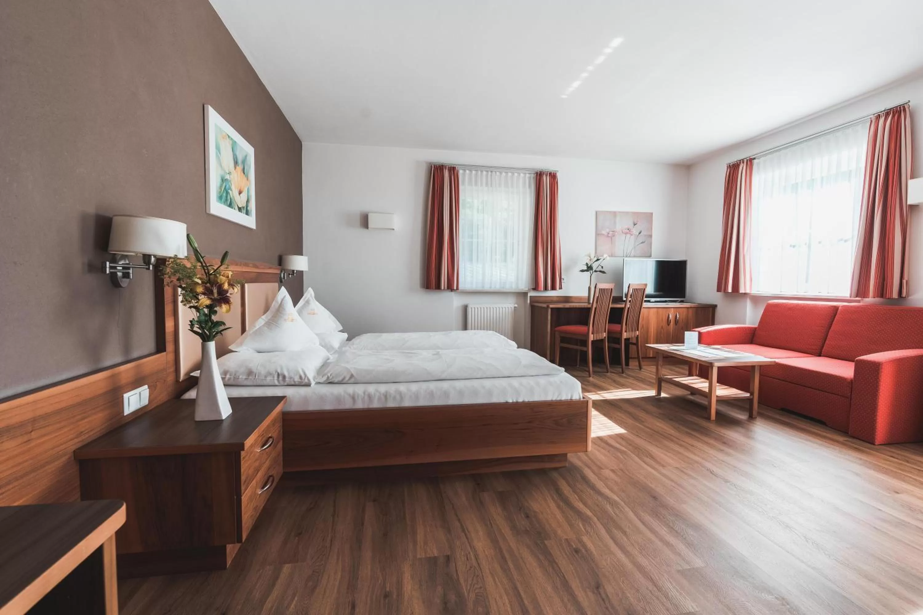 Bedroom, Bed in Hotel Am Sonneck