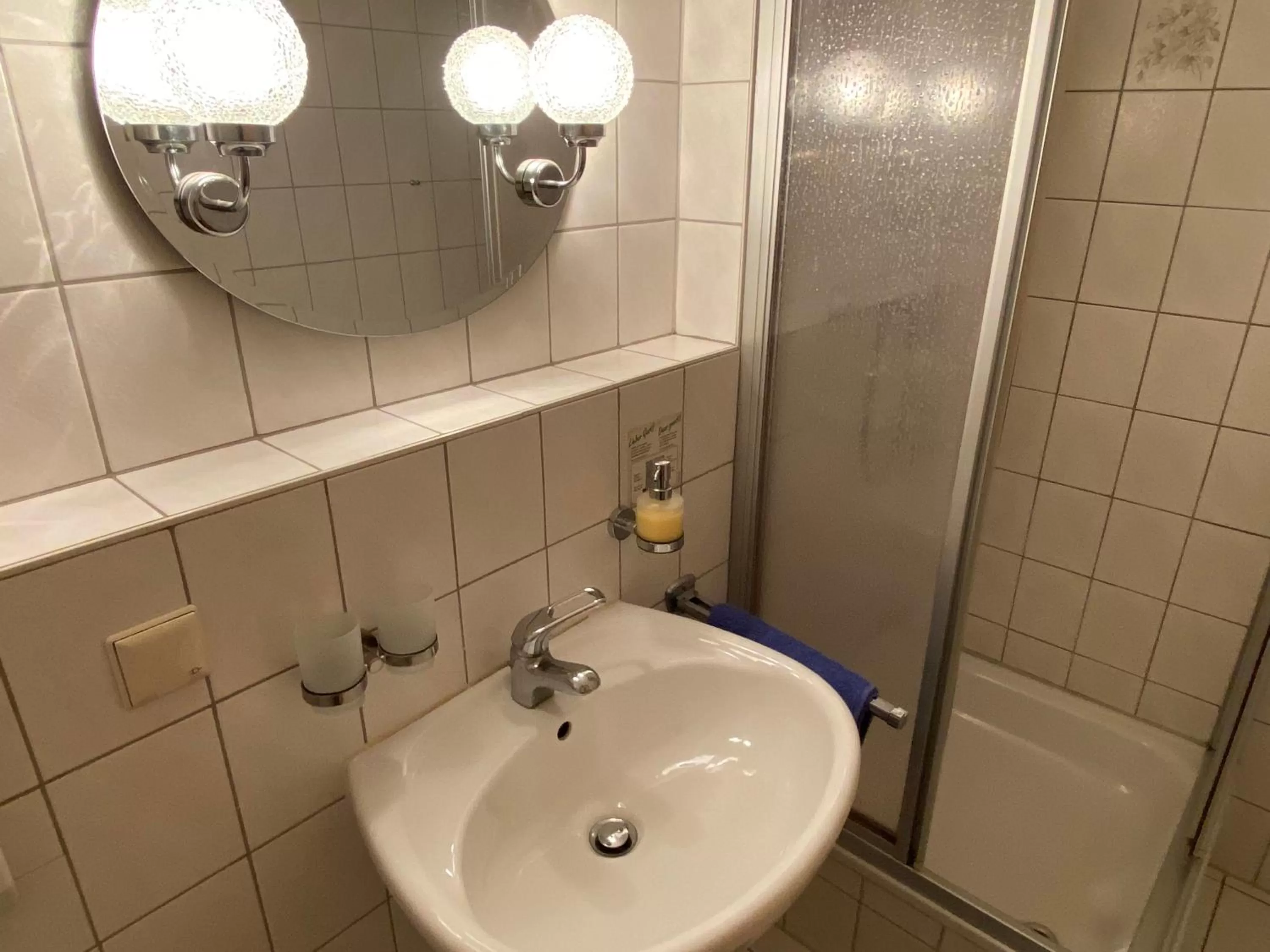 Shower in Hotel Bielatal