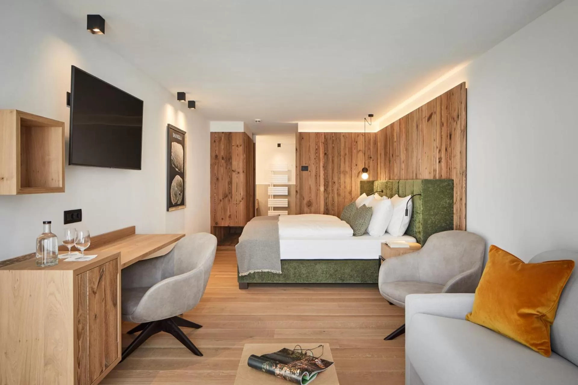 Bed in Hotel Marmolada