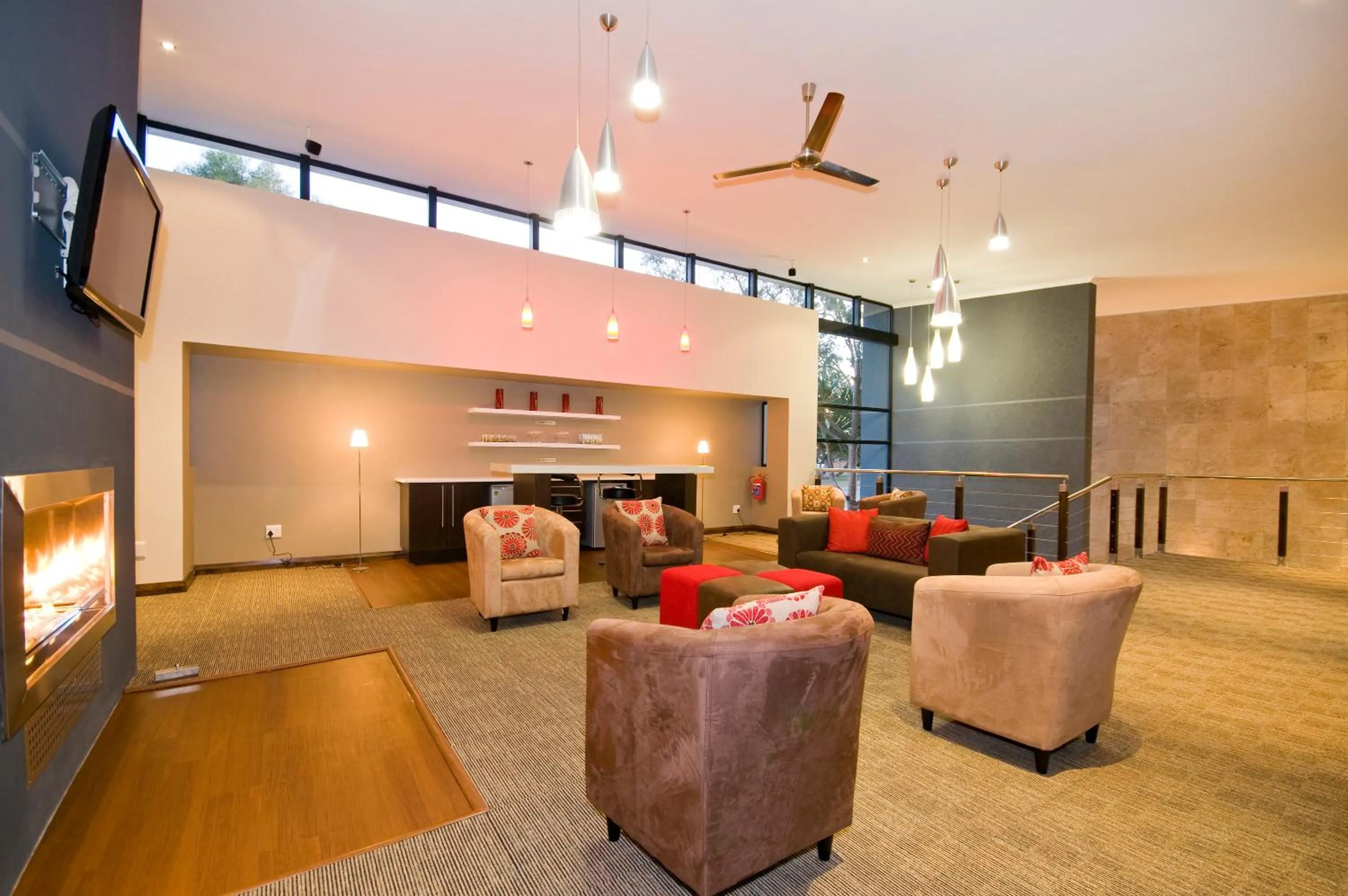 Communal lounge/ TV room in The Hub Urban Hotel